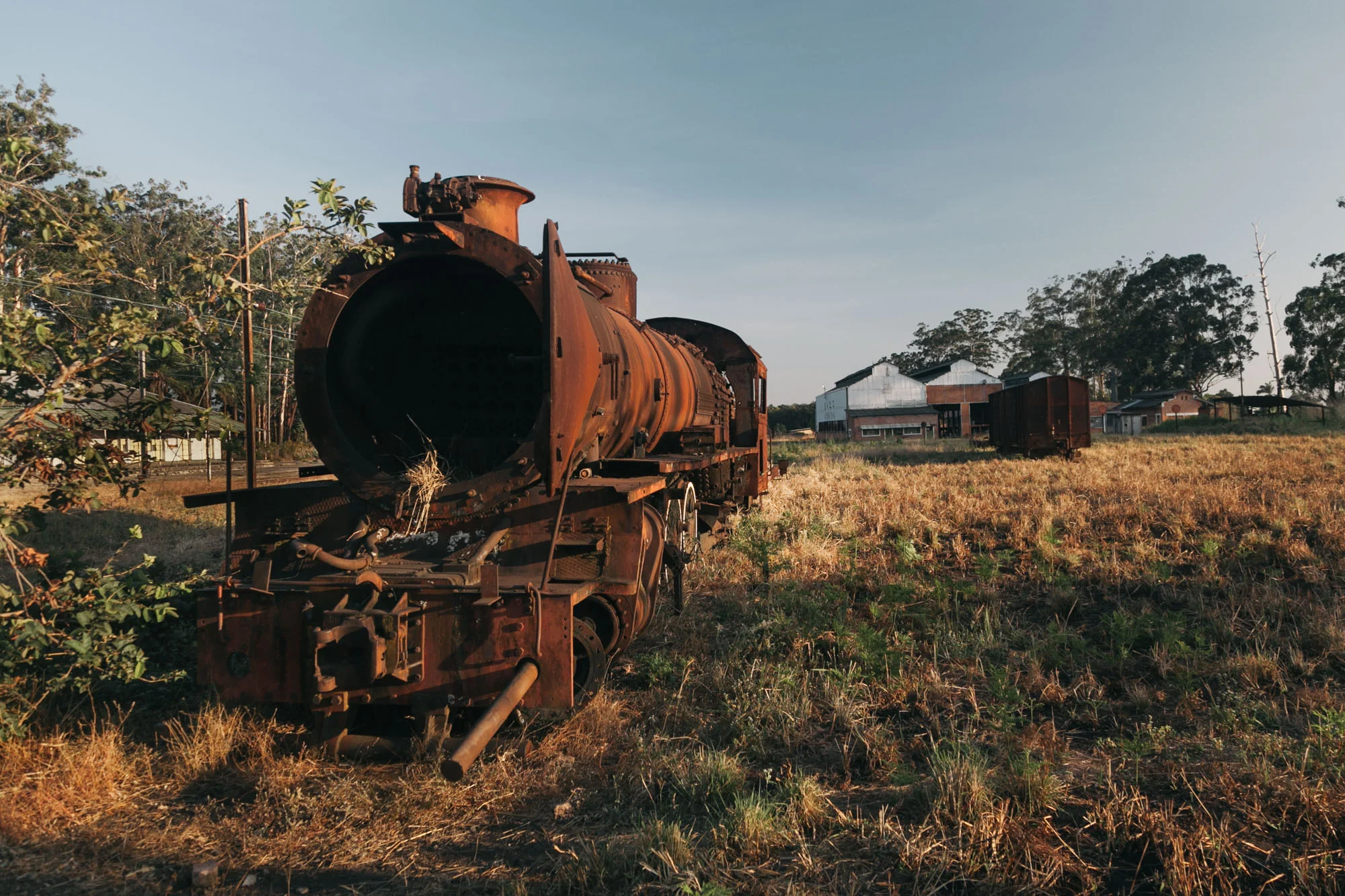 An abandoned steam train left from the colonial times at Mutshatsha.