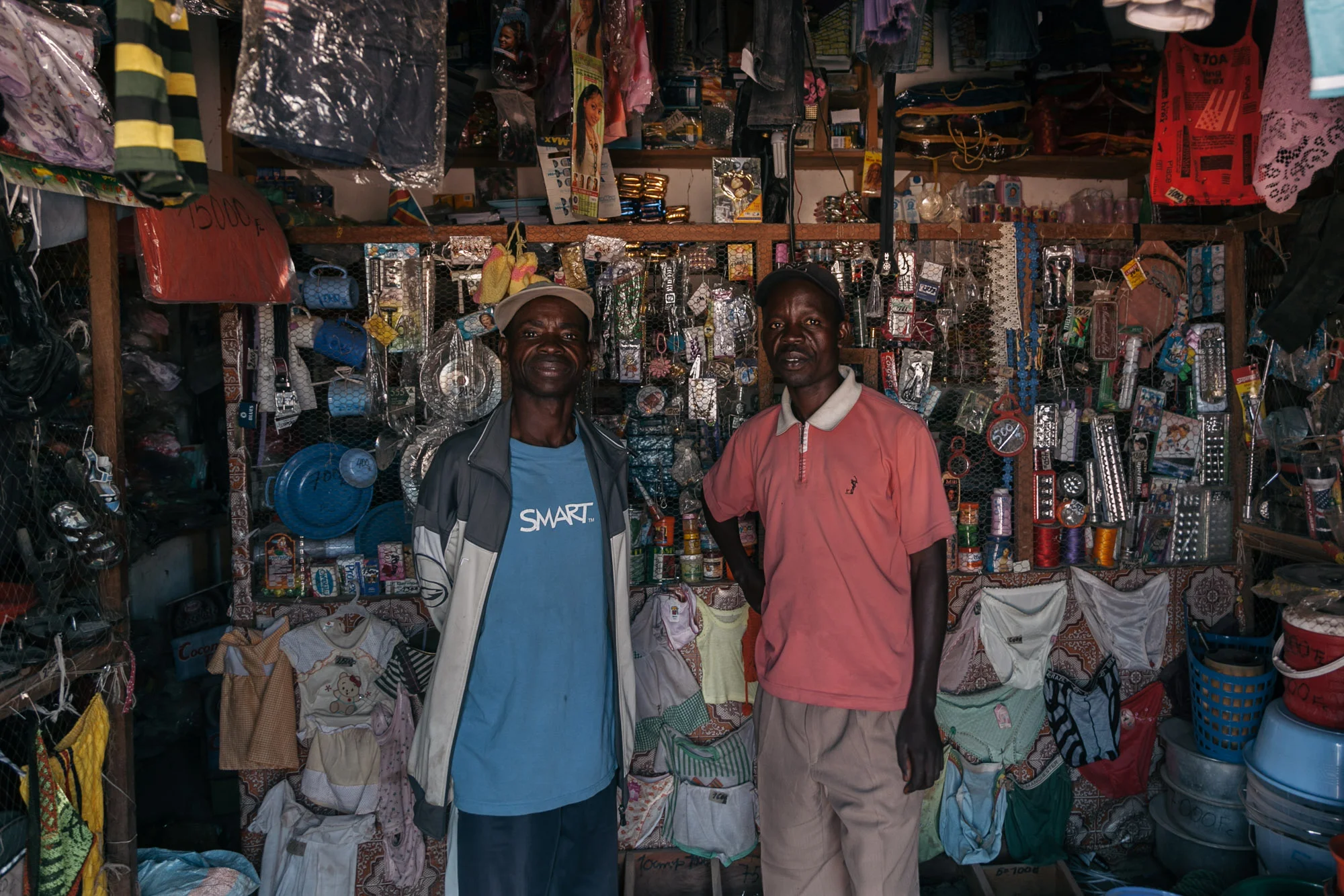 Two brothers in their store in Sandoa.