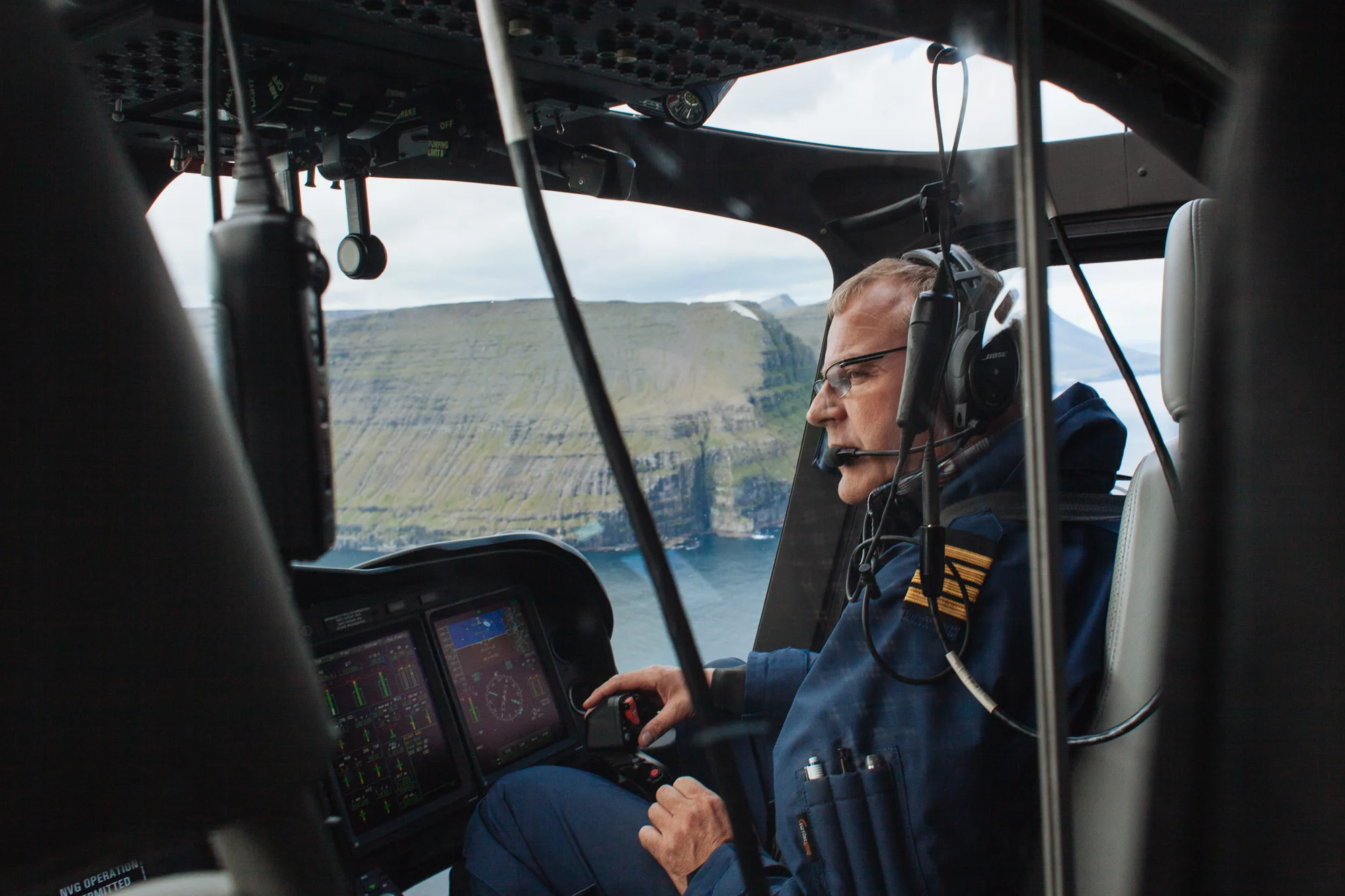 With many villages on remote islands, the government subsidises a helicopter service, making it an affordable way of getting around quickly. For £13 we flew from Fugloy to Klaksvik and enjoyed some epic views.