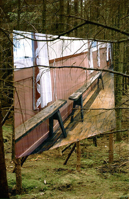  Untitled Billboard Installation, Grizedale Forest, UK  460 cm x 400 cm  Grizedale Live, curated by Ceri Hand &amp; Adam Sutherland 