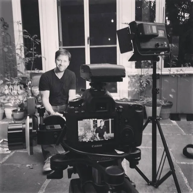 Shooting video with Brian of Primer , on my back patio.