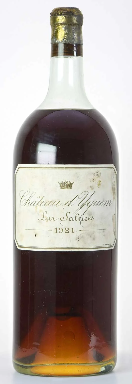 Chateau d'Yquem is a famous sweet wine from Sauternes, Bordeaux that has sold for $100K a bottle.