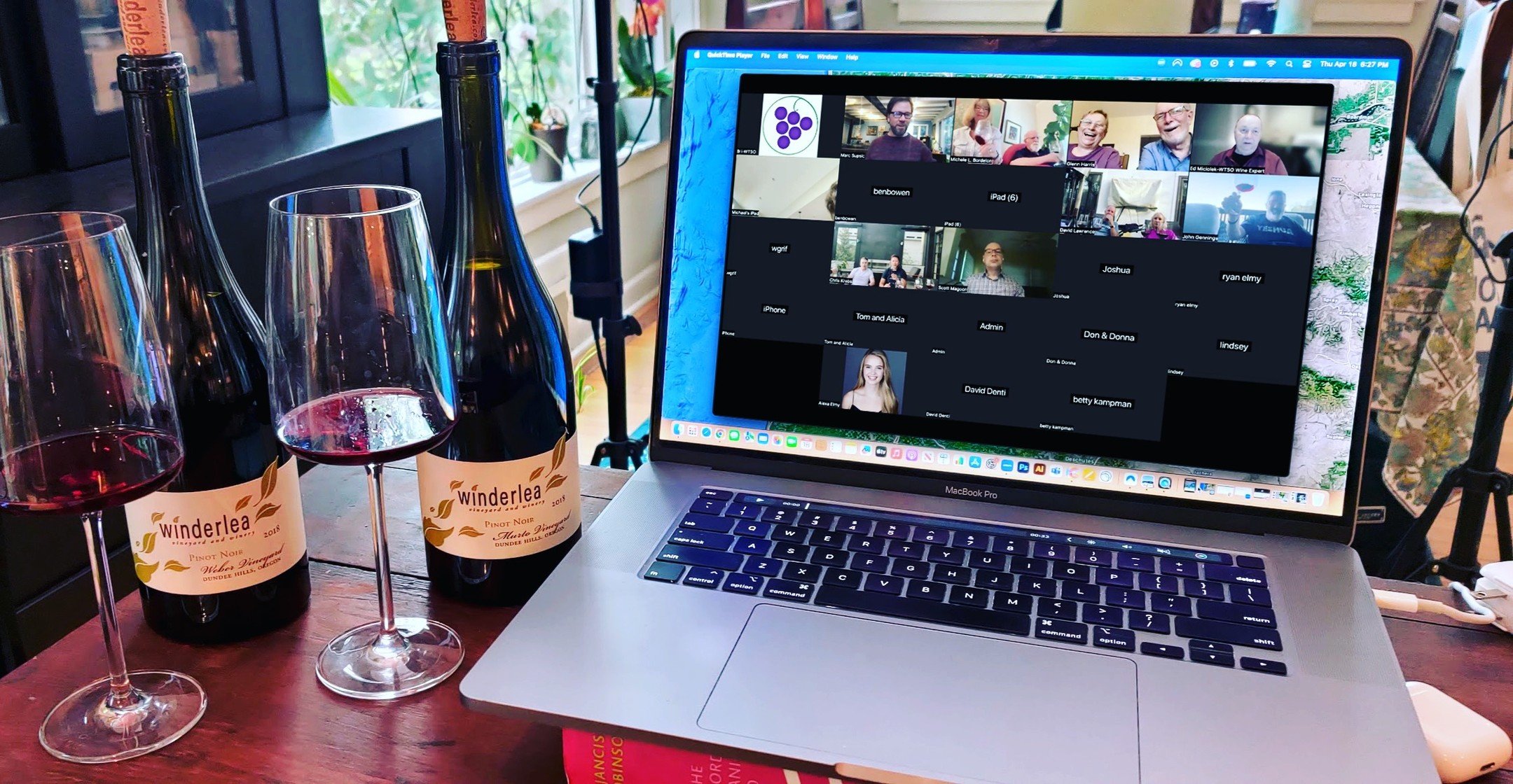 Thanks so much to everyone who attended Thursday's @wtso Virtual tasting! Those were some deee-licious Pinots from @winderlea Winery!

@i_heart_yin and I were doing double-duty that night, she was making a presentation on Acupuncture right before I j