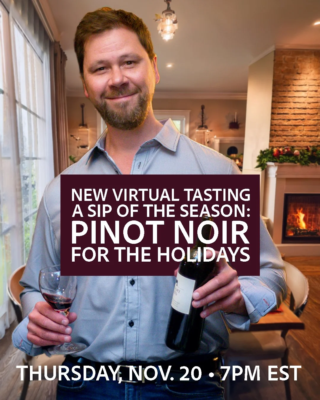 JOIN US FOR A VIRTUAL TASTING:
&quot;A Sip of the Season: Pinot Noir for the Holidays&quot;
Thursday, November 20th &bull;&nbsp;7PM EST
Cost: Wines ~ $86, Tasting $30

🍁 If you love the Autumn as much as I do, this is our season, friends: Chilly nig