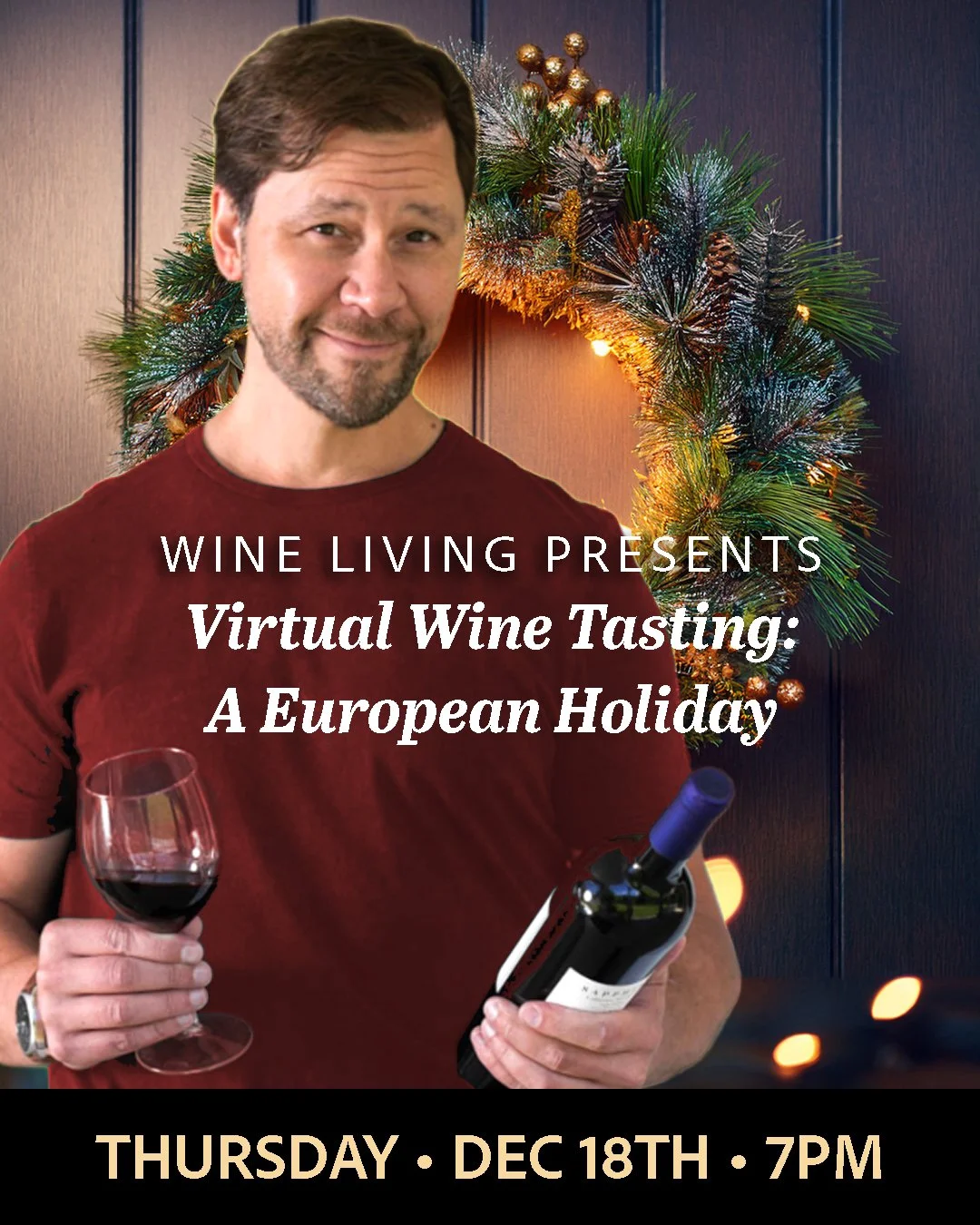 ✨ Virtual Wine Tasting: A European Holiday December 18th &bull;&nbsp;7PM ✨

Forget the airport lines! This December, let me whisk you away on a romantic journey to the heart of European Christmas Markets&mdash;right from your living room. 🕯️🧣

Join
