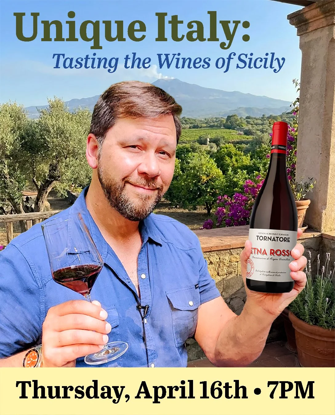 Tired of the same old wines? 🍷🌋

On Thursday, April 16th, we&rsquo;re heading to the slopes of Mt. Etna and the sun-drenched coasts of Sicily for our next Virtual Tasting! 🇮🇹

If you love the "This for That" style of discovery, this lin