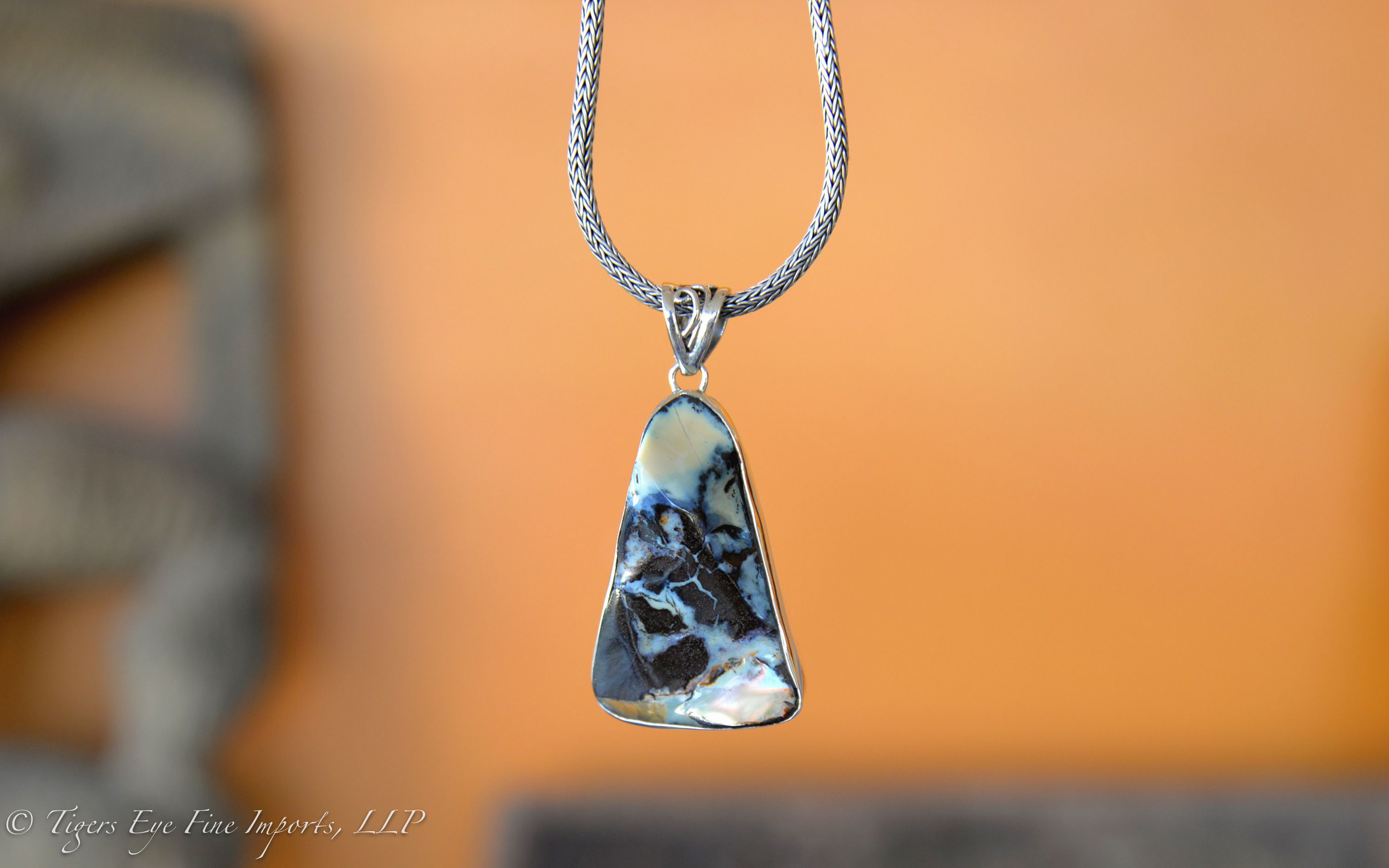 We visit the Tucson gem and mineral show each year, and find all sorts of treasures. We then work with our master jewelers to create unique one of a kind pieces. This year, I picked up several pieces of boulder opal from Australia. Who knows what we
