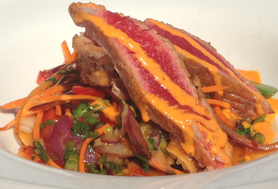 Sundancer Grill Chicken Fried Ahi Tuna