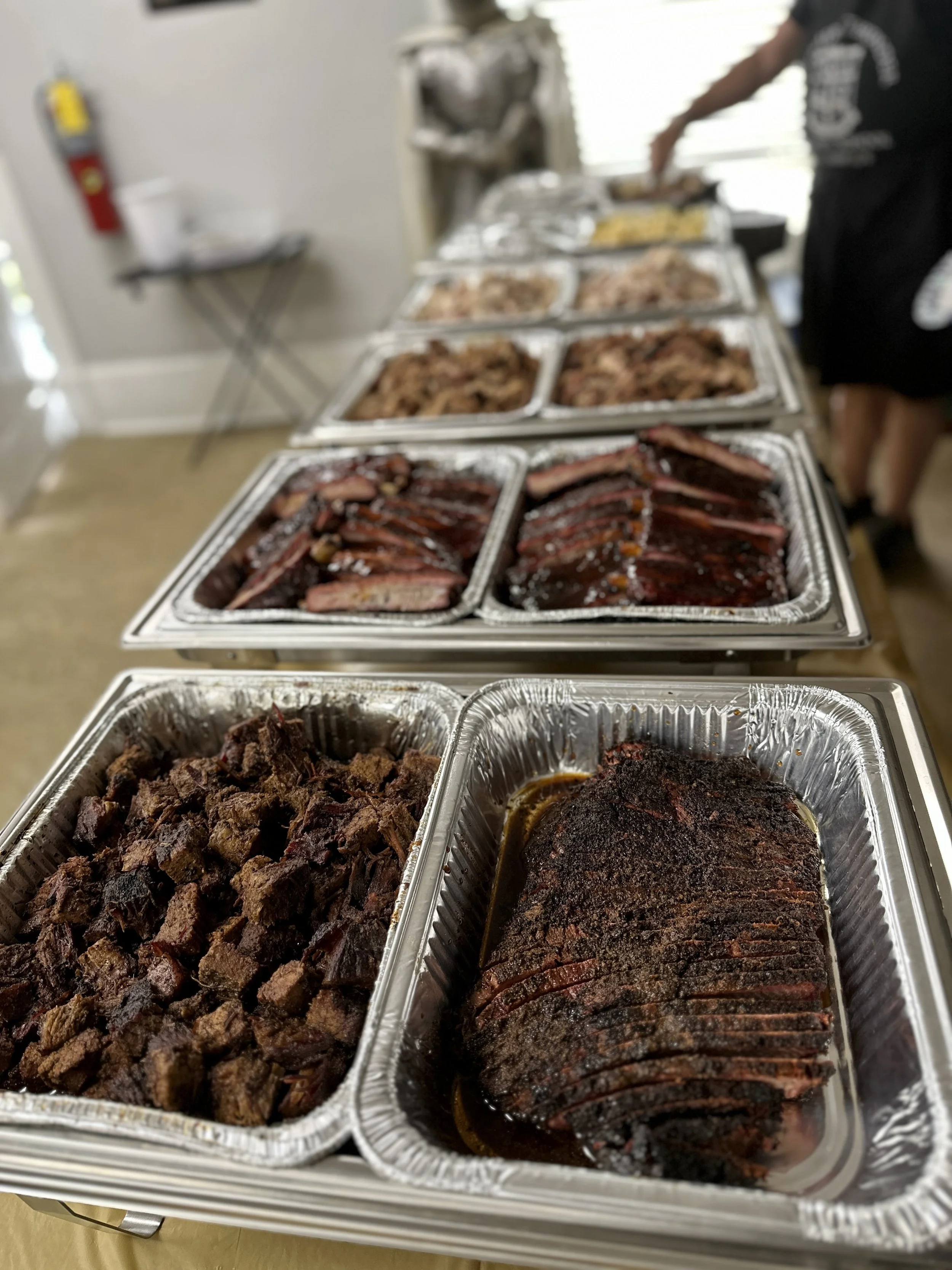 BBQ  cooked in class to be eaten up by students and their guests