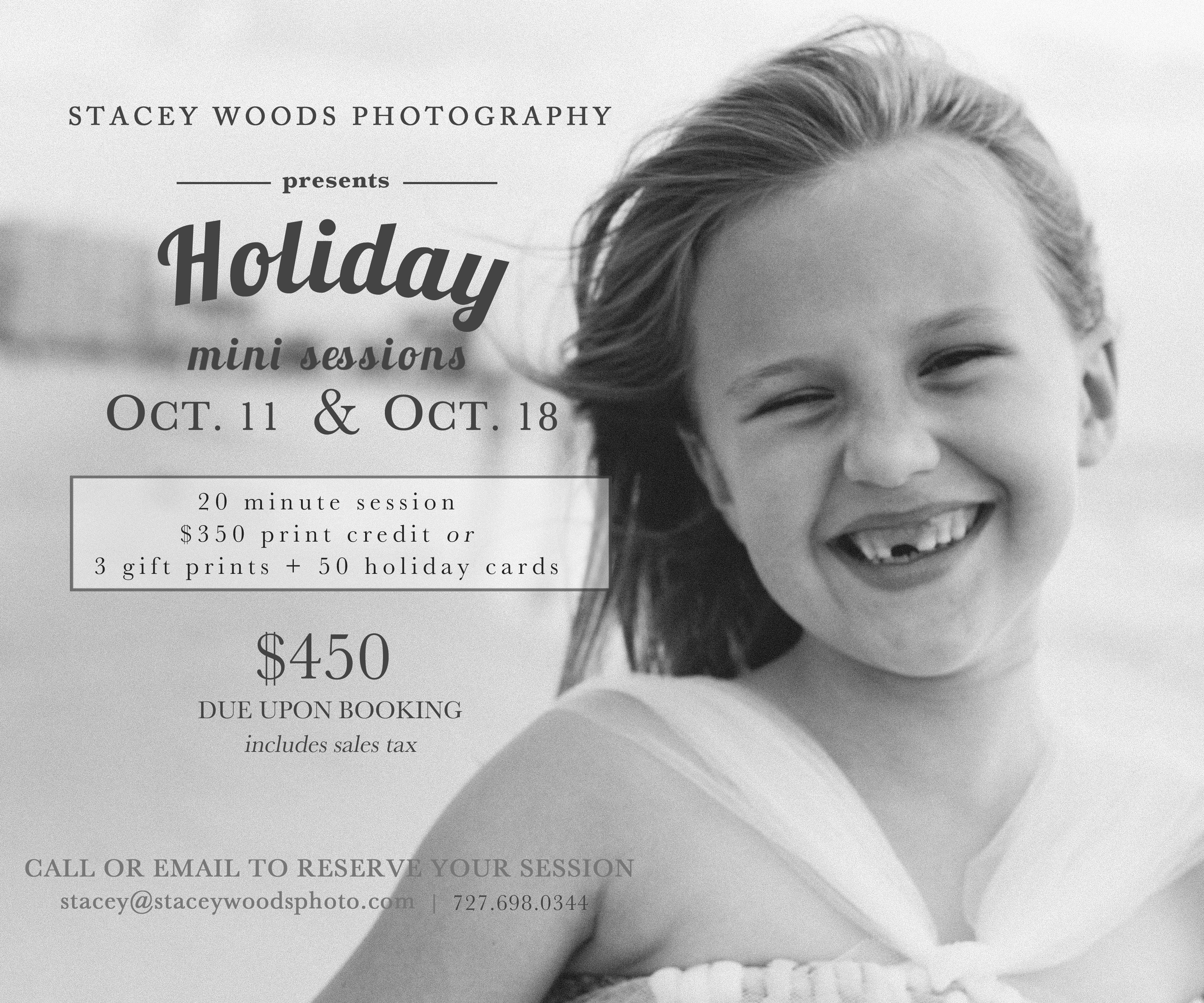 Stacey Woods Holiday Mini Sessions Clearwater Beach Photos