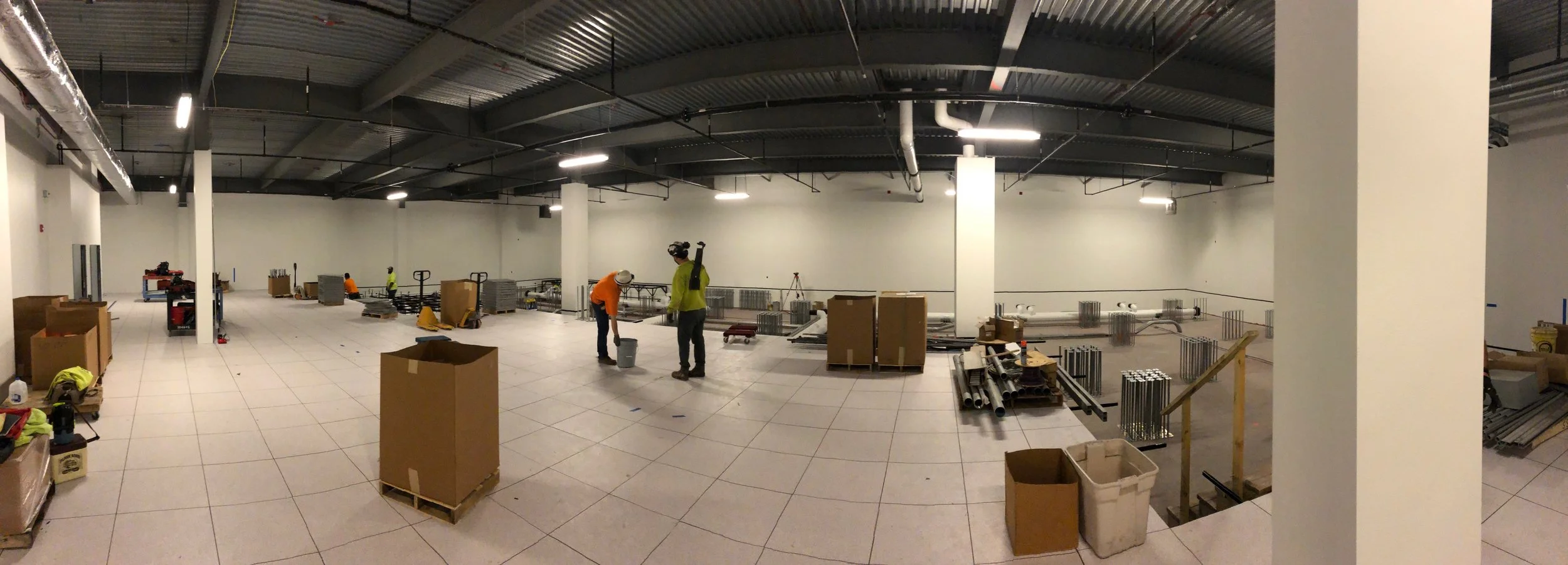 Week of May 27th - May 31st, 2019 The room is starting to come together. 3 feet of raised flooring is being added and should be completed the first week of June.