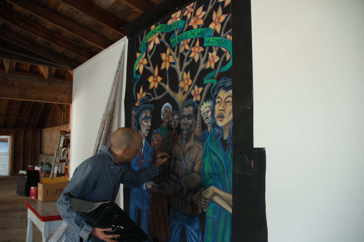 2005 Resident Christopher Cardinale in the boathouse studio