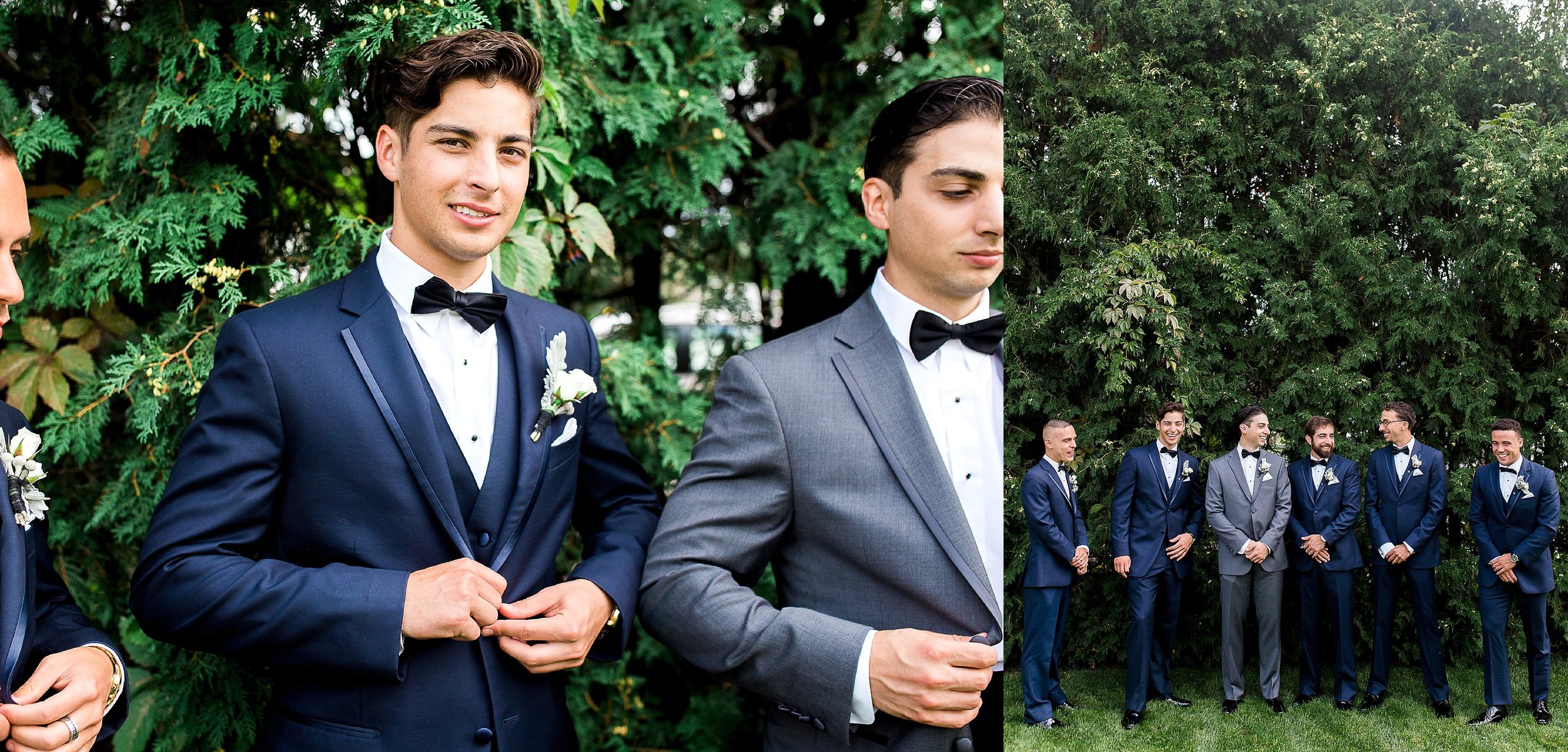 Groomsmen in blue suits | photographed by Toronto Ontario Wedding Photographer Keila Marie Photography
