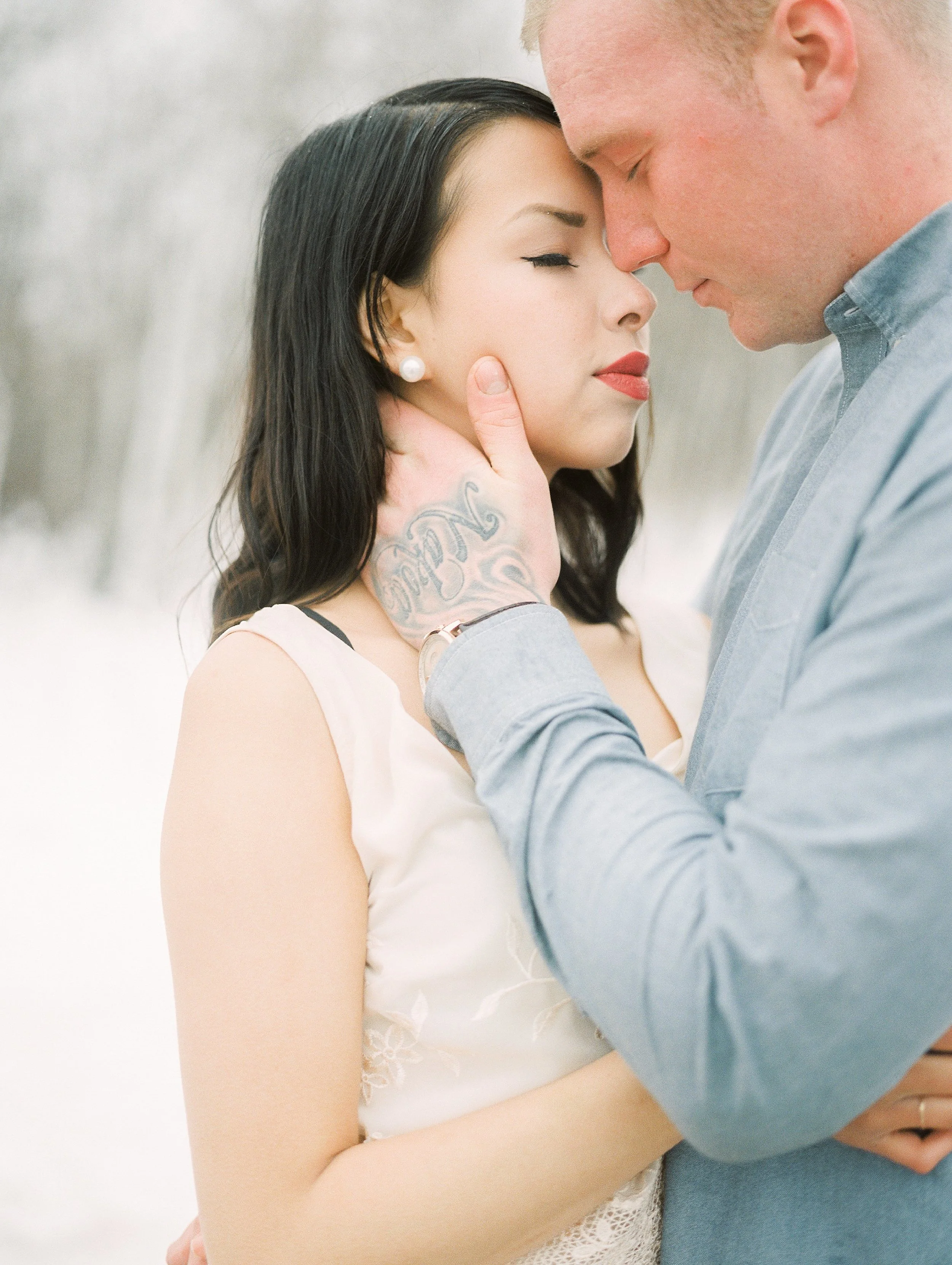 Romantic Winter Engagement Session | photographed by fine art film photographer Keila Marie Photography