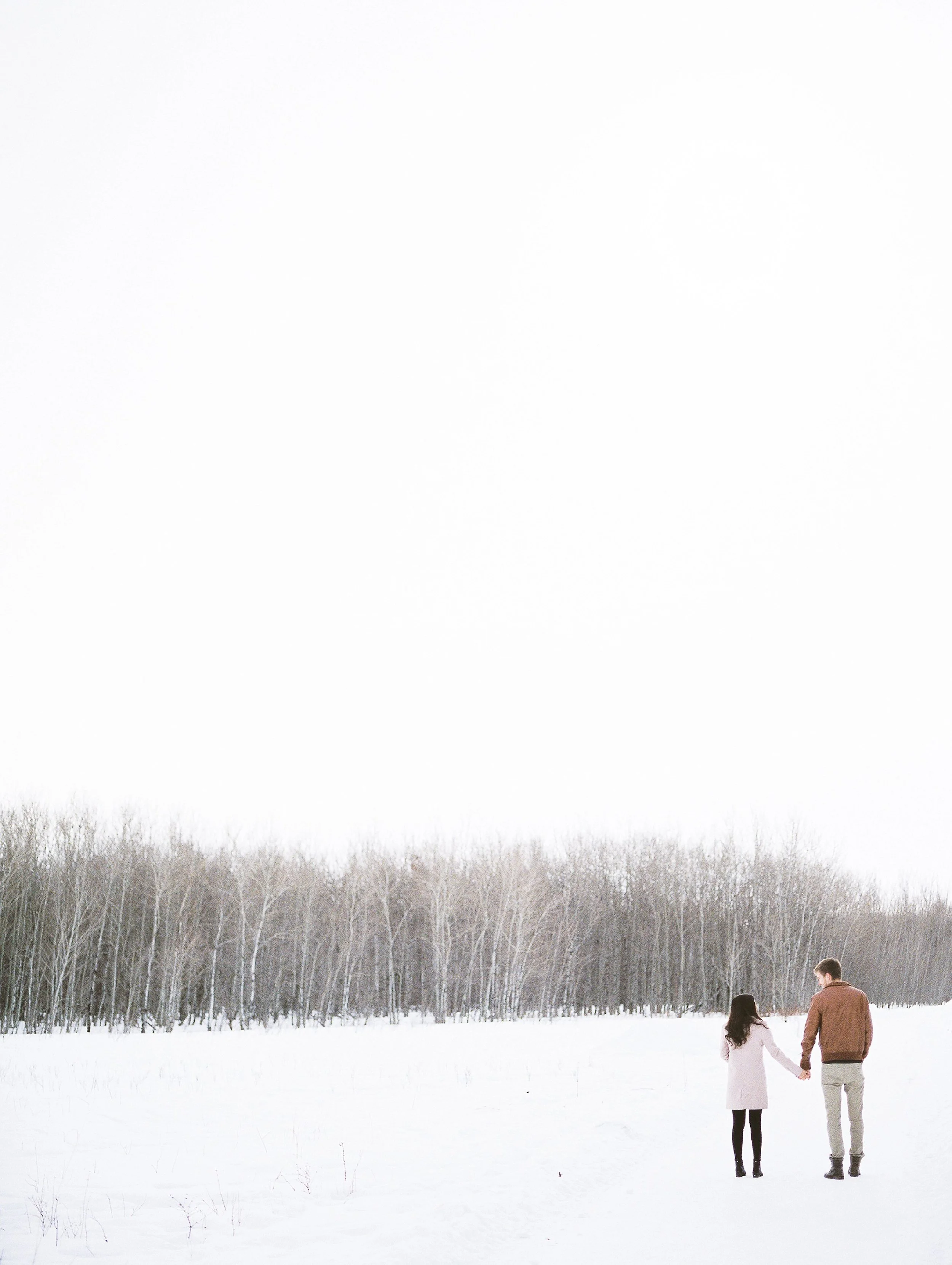 Winter Couples Session - photographed by Winnipeg Film photographer Keila Marie Photography