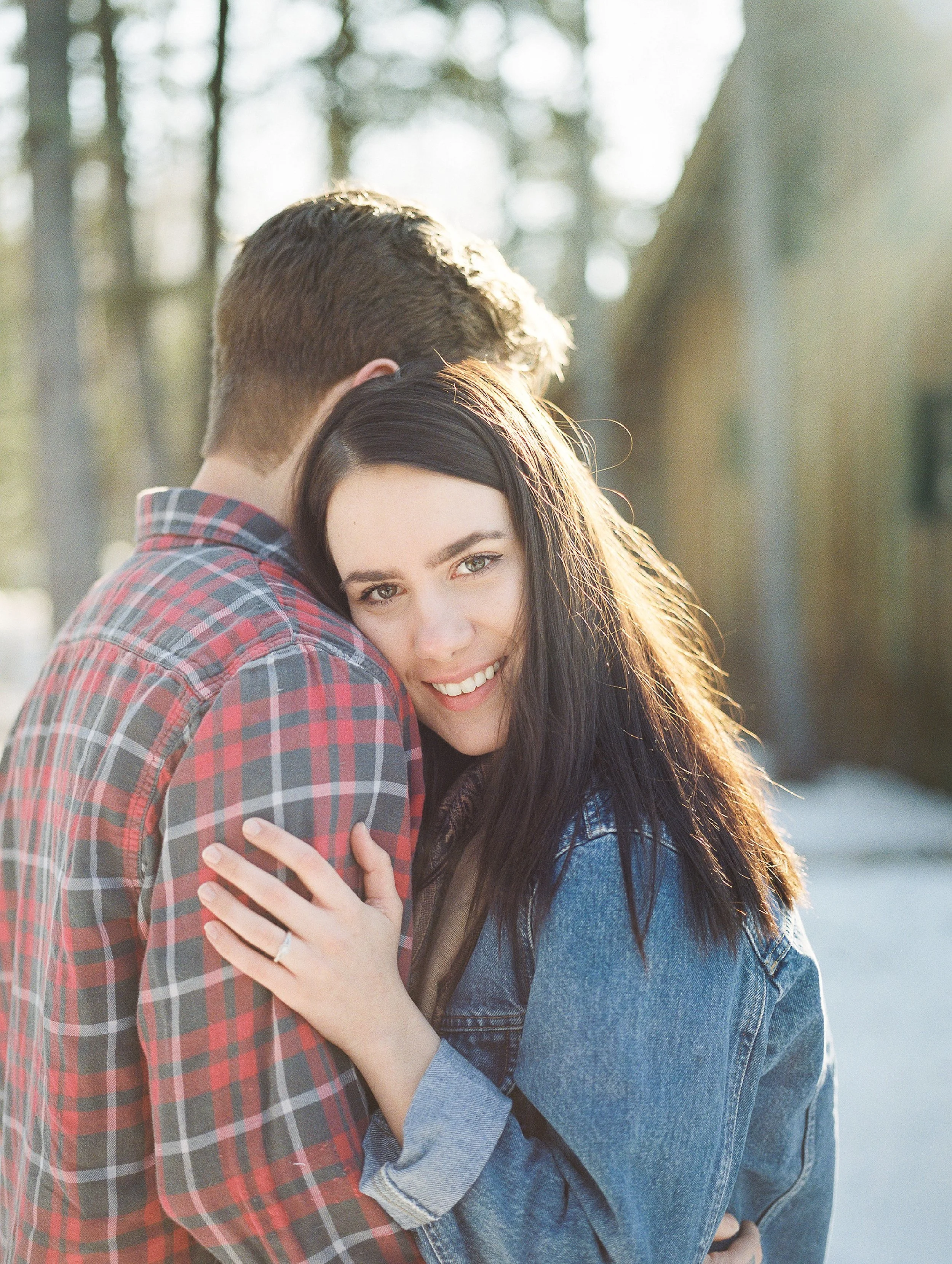 Cabin engagement session | Couples photoshoot poses | Film photographer in Canada Keila Marie Photography