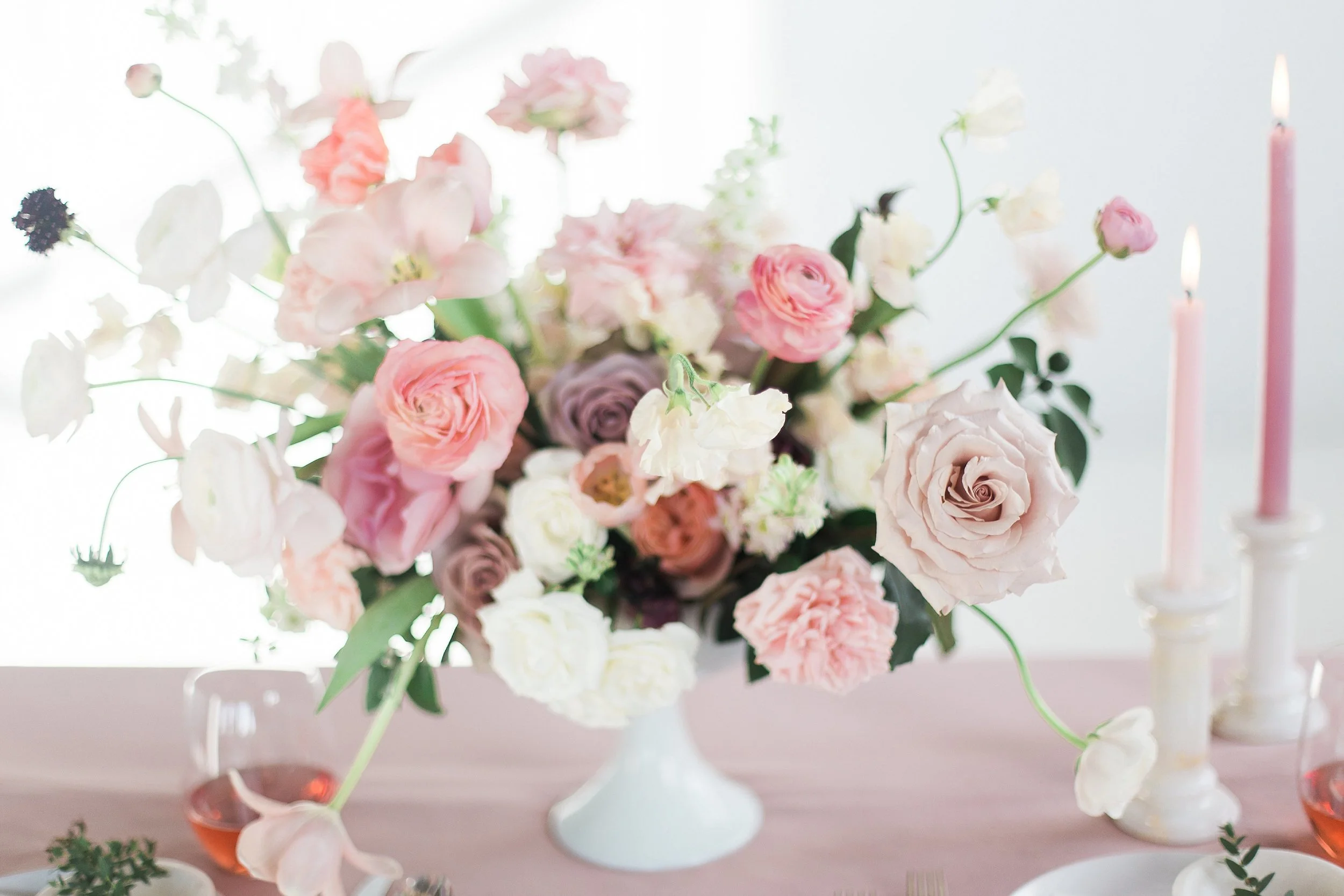 Winnipeg Wedding Photographer Keila Marie Photography | Academy Florist styled shoot | Spring Blush Pink Wedding Theme Table