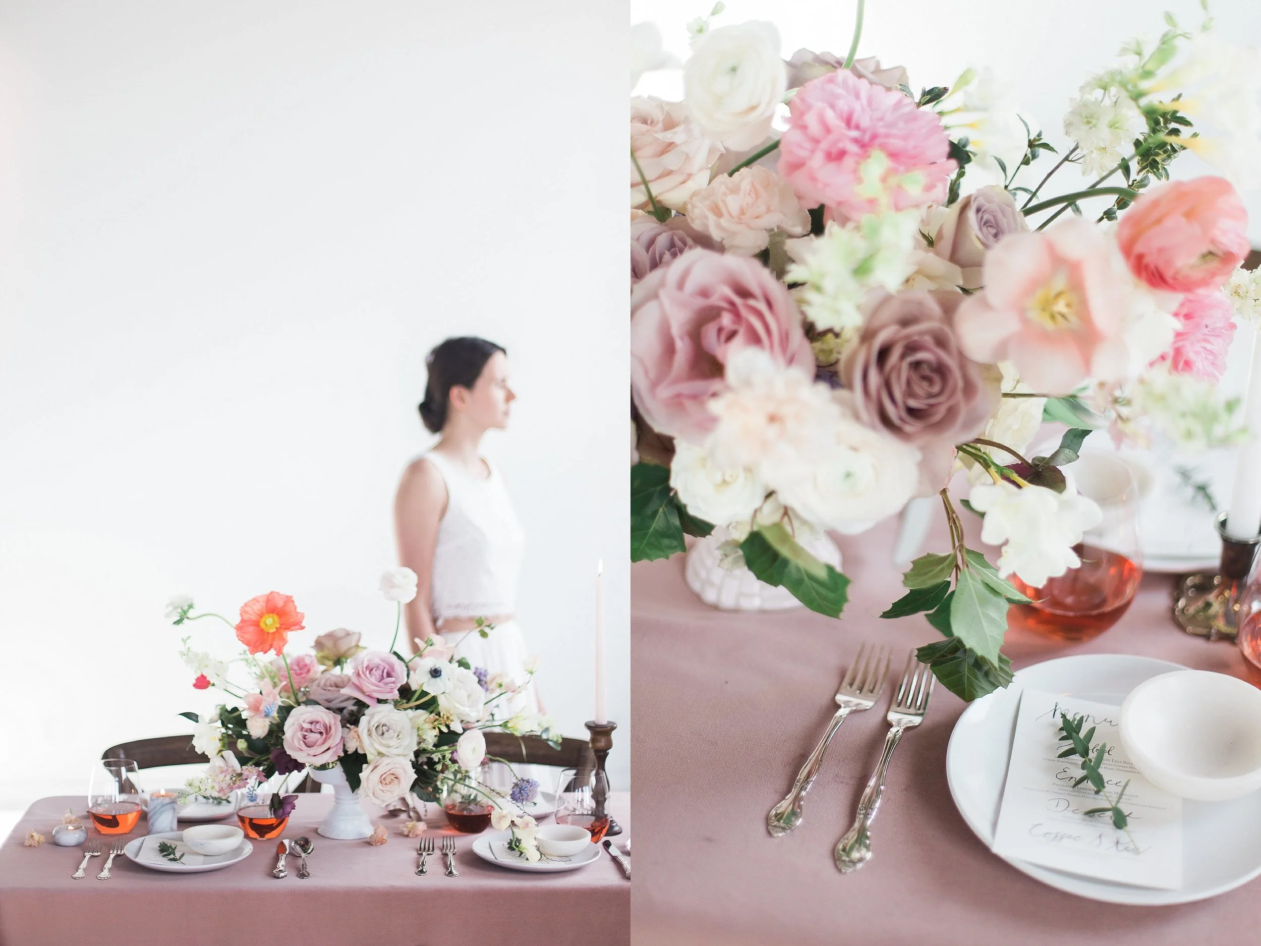 Winnipeg Wedding Photographer Keila Marie Photography | Academy Florist styled shoot | Spring Blush Pink Wedding Theme Table