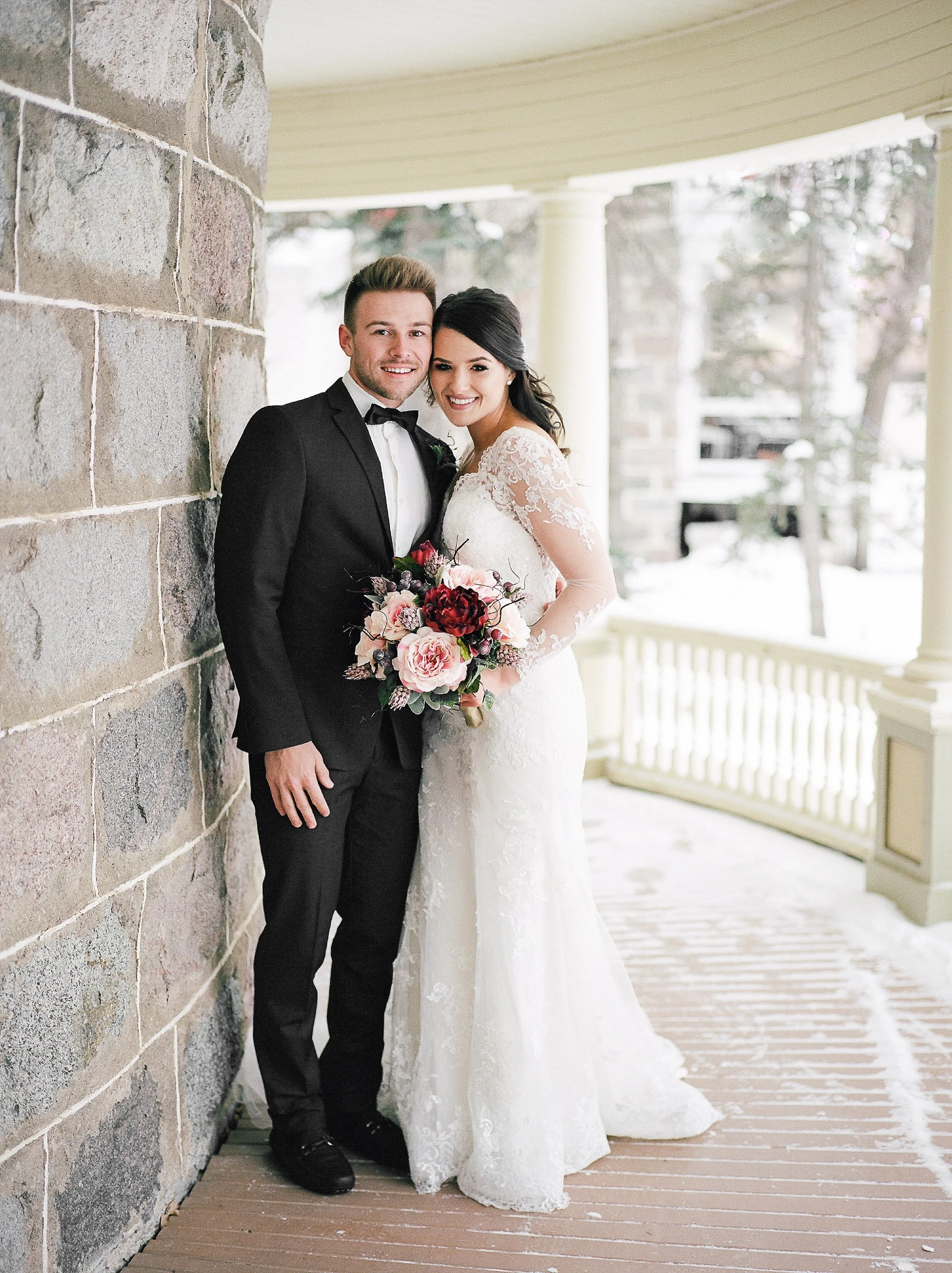 Classic Timeless Winter Wedding, Winter Wedding photo ideas, Winter wedding poses, Canadian Film Photographer, Classic Film Wedding Photography, Winnipeg Wedding Photographer, Keila Marie Photography