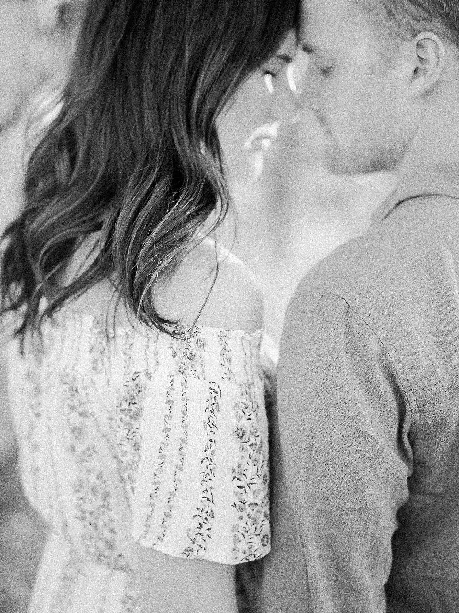 Film Wedding Photographer, Intimate Engagement Session, Black and White Film, Romantic Couples Photos