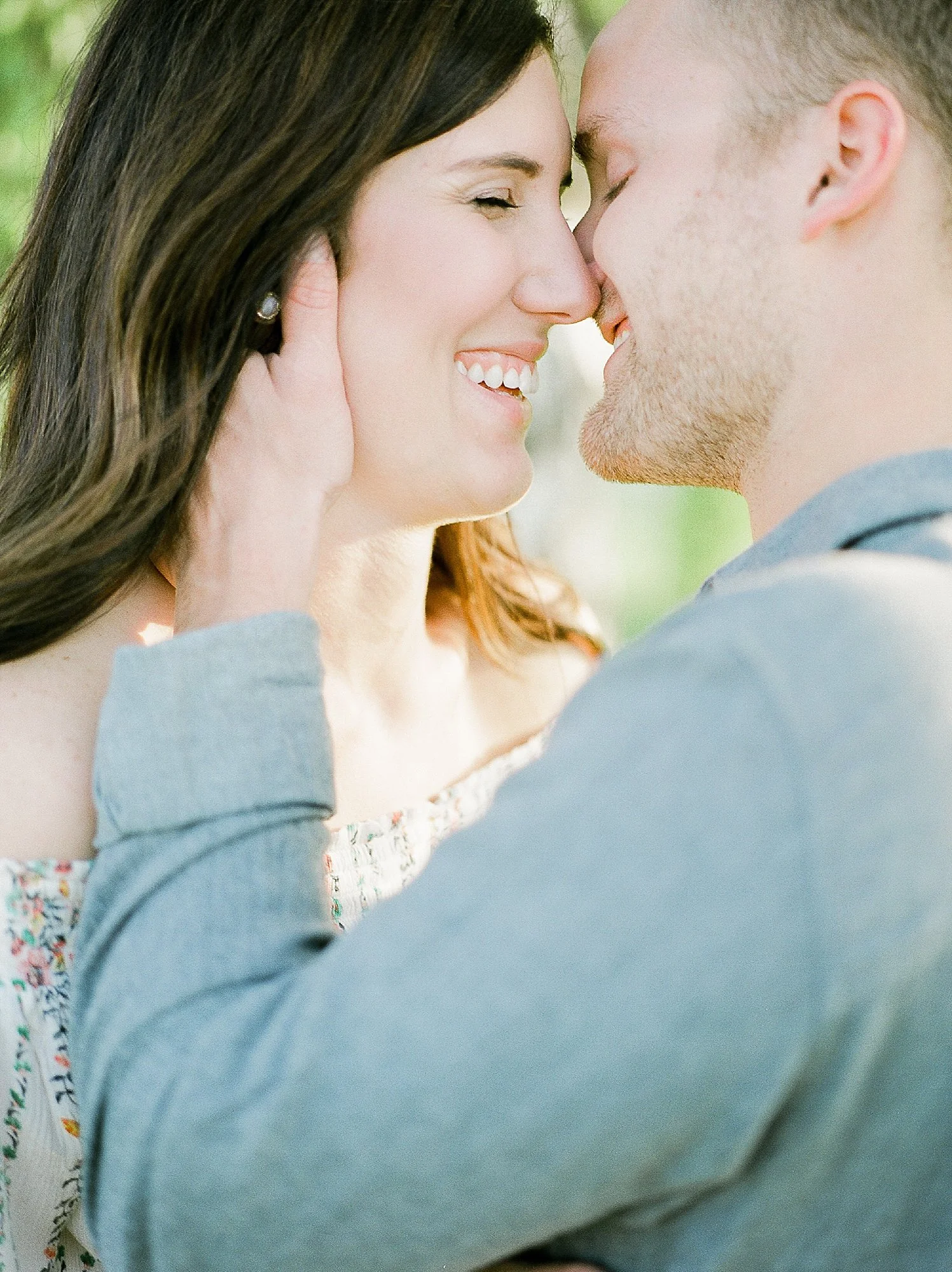 romantic engagement photos, intimate pose ideas engagement, canadian wedding photographer, film wedding photographer, golden hour engagement photos