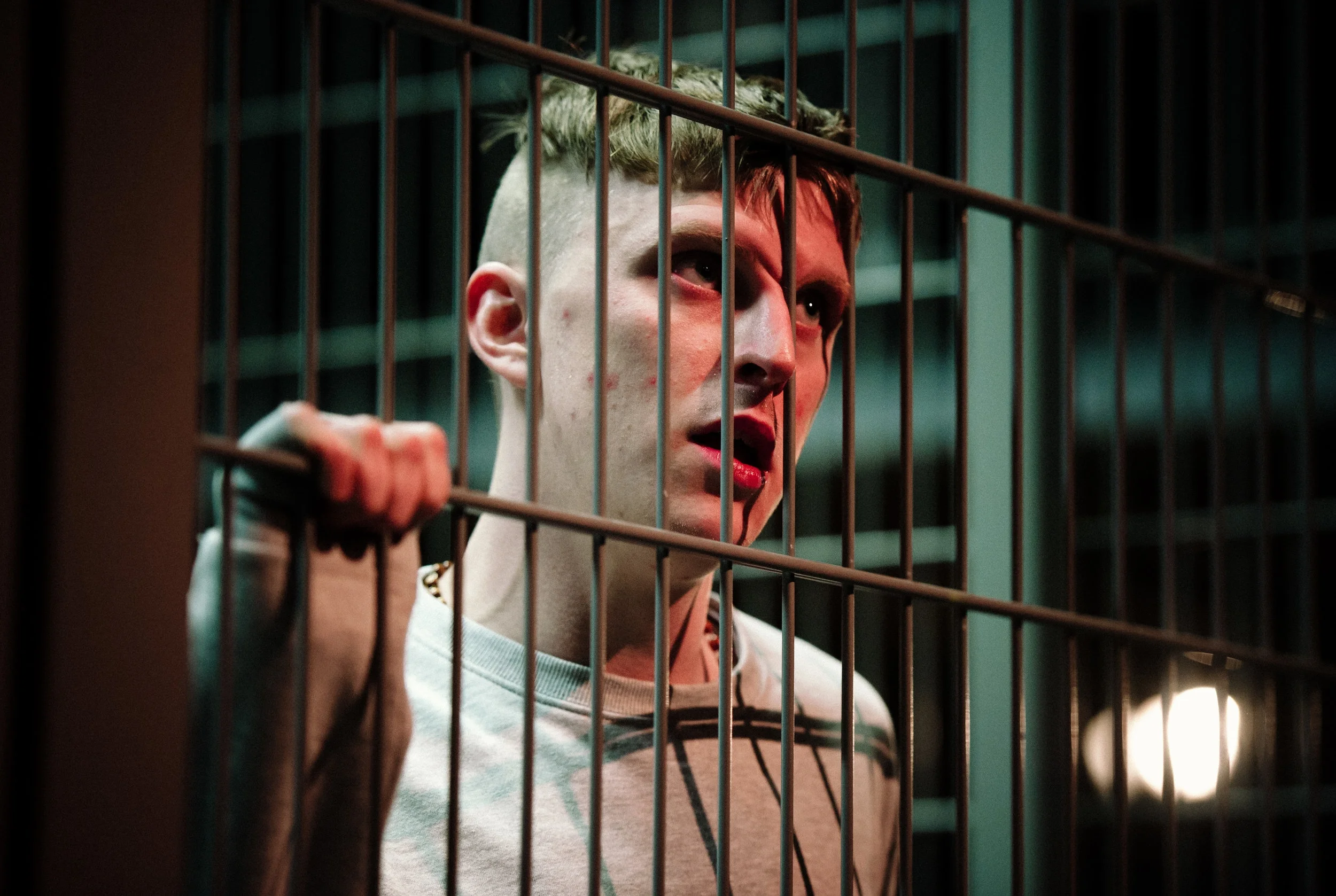 Venue: Arcola Theatre Director: Daniel Goldman Lighting: Richard Williamson Cast: Alex Austin & Trevor White Assistant Designer: Malena Arcucci Photographs by Alex Brenner