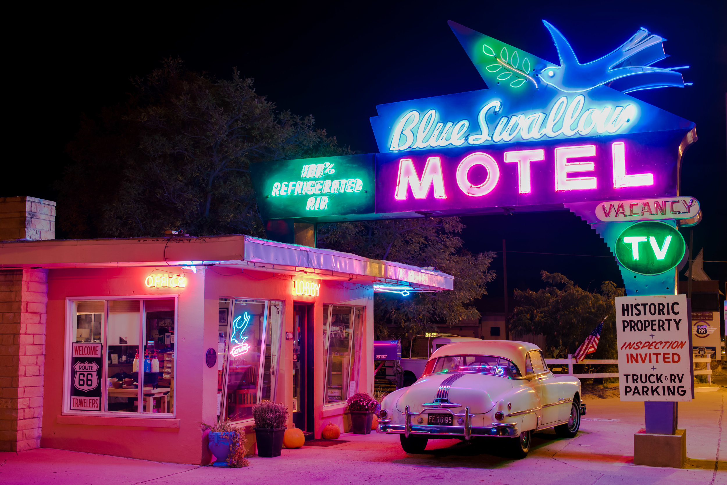 The Blue Swallow Motel in Tucumcari New Mexico.