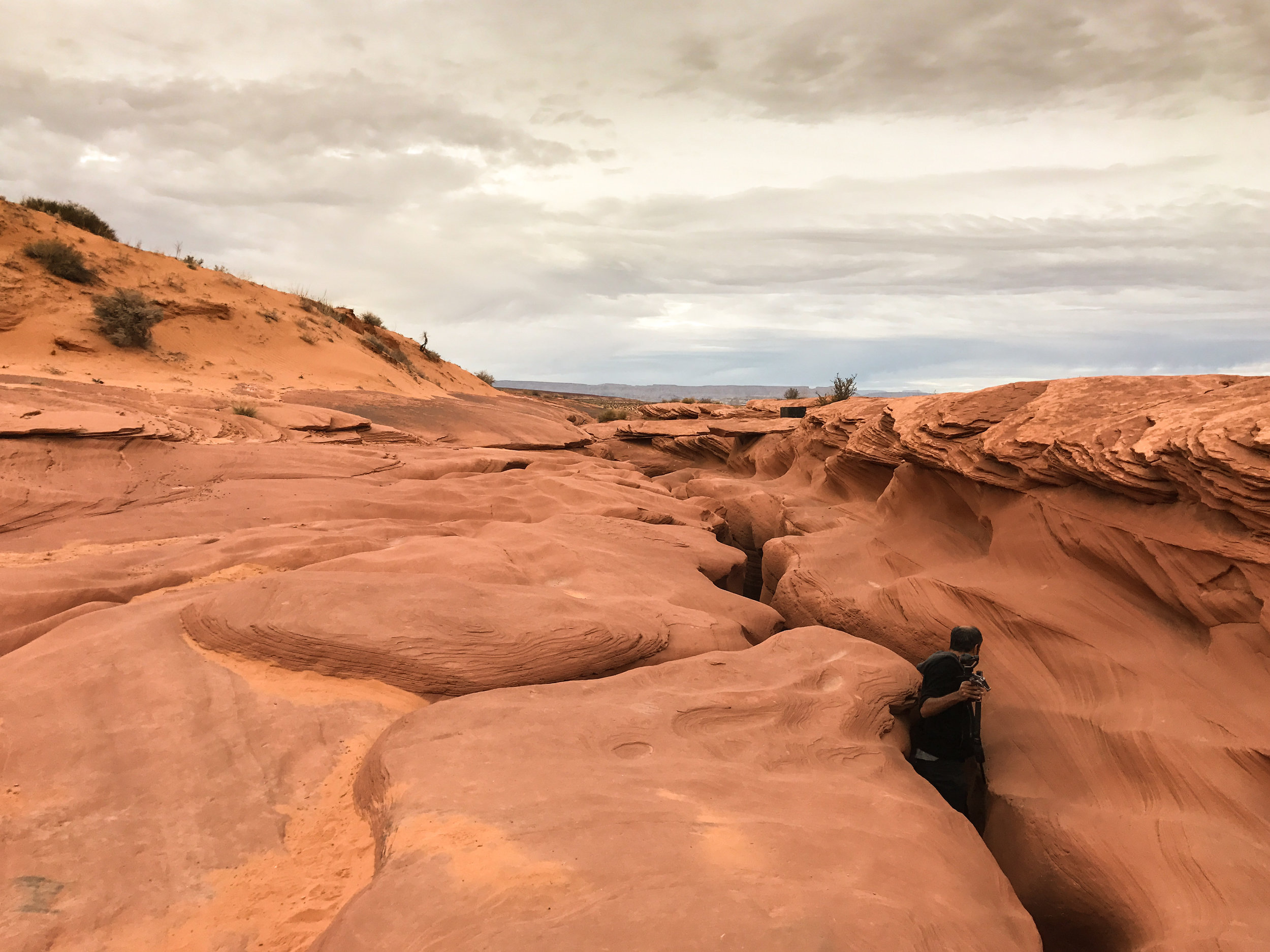 We descended into the canyon through this small crack in the ground.