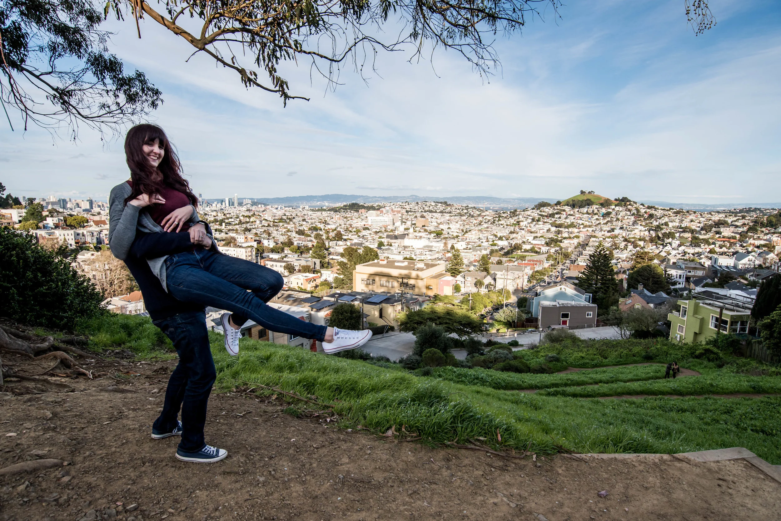 The Billy Goat Hill swing was cut down so I had to swing Charise around with my superhuman strength.