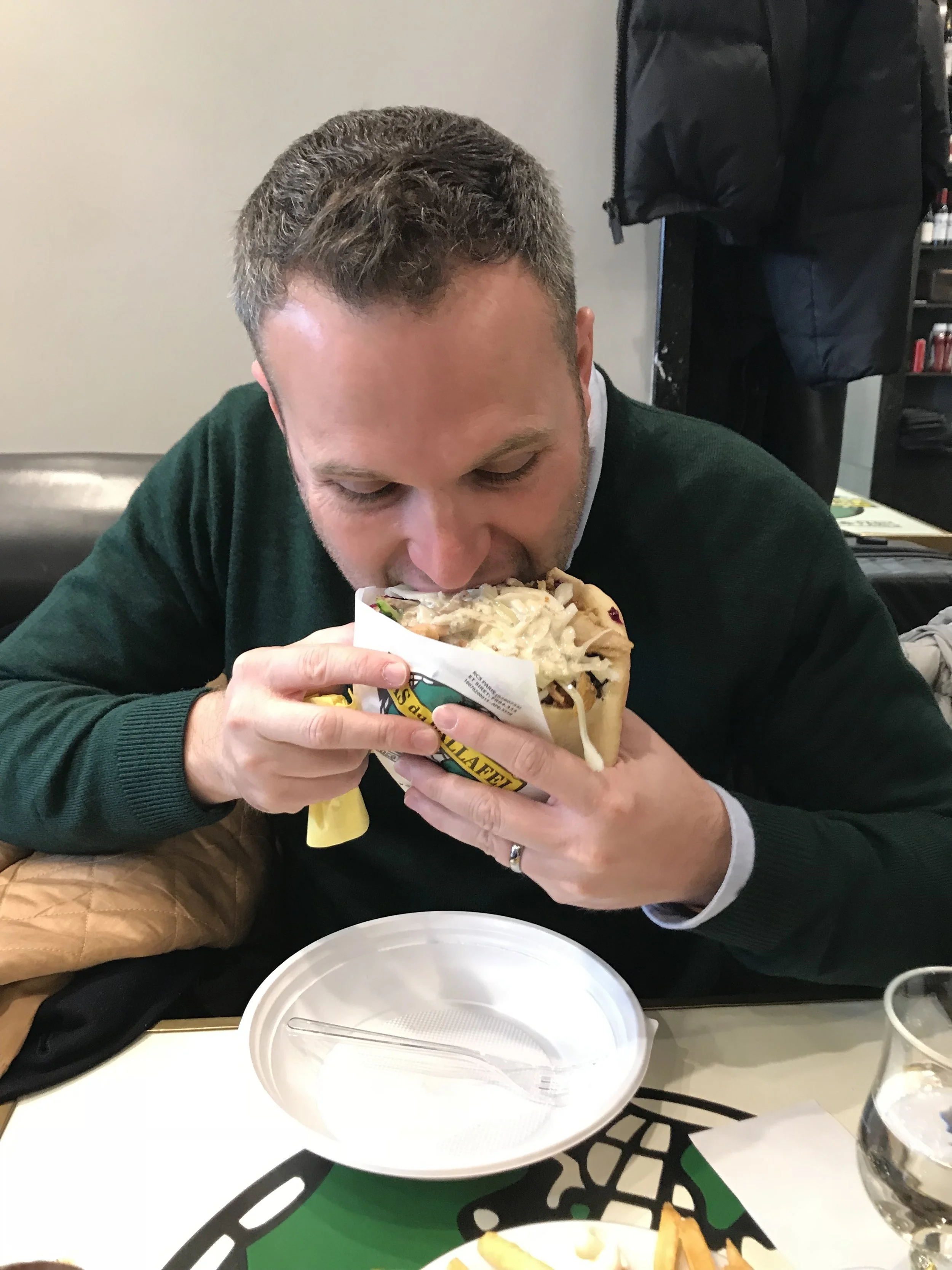There's really no elegant way to eat falafel.