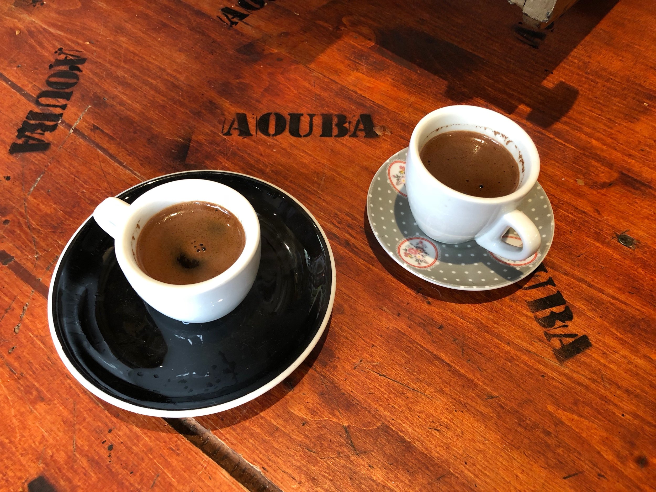 Traditional Turkish coffee.