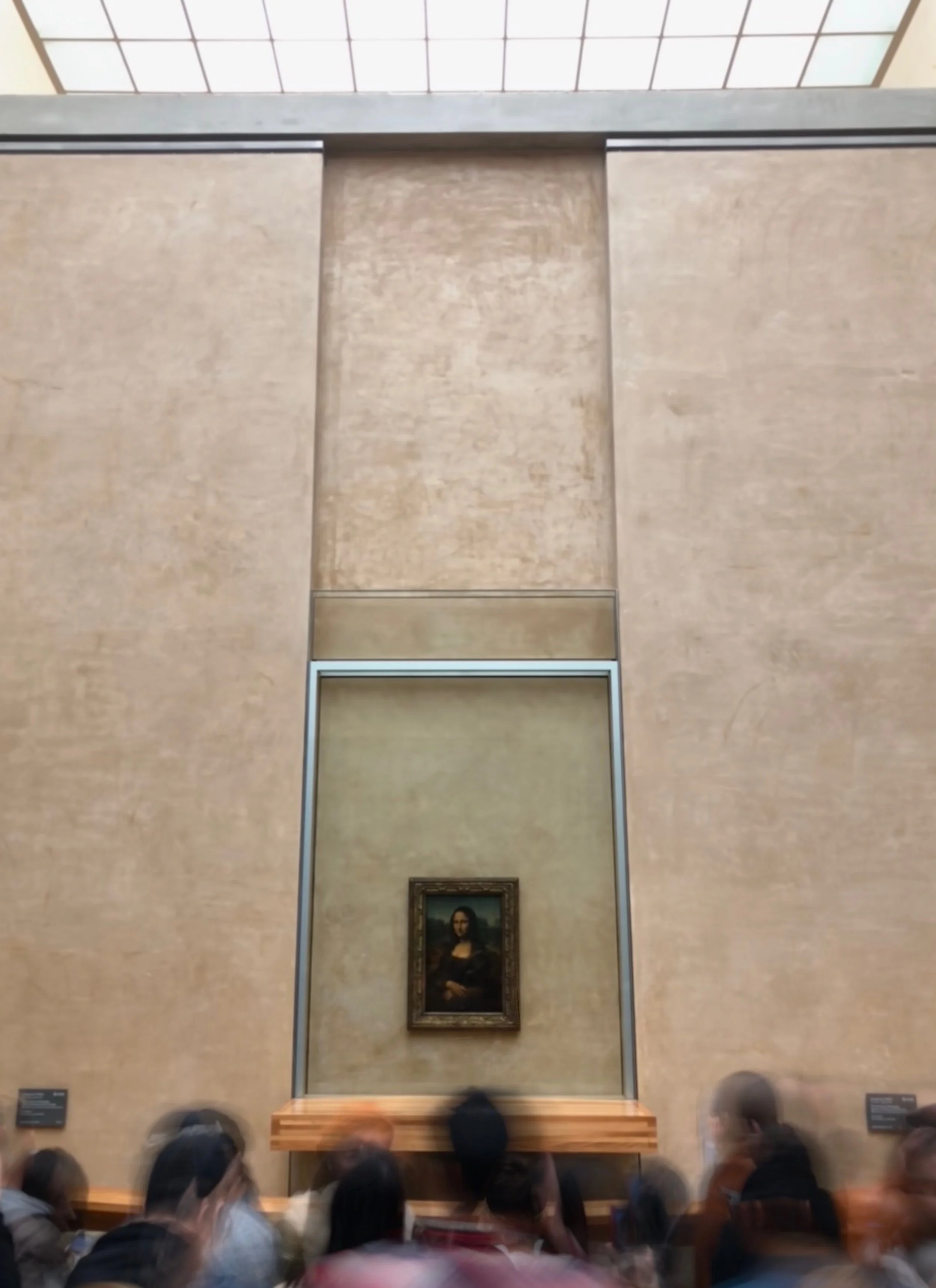 No matter when you visit, there will be a crowd around the Mona Lisa.