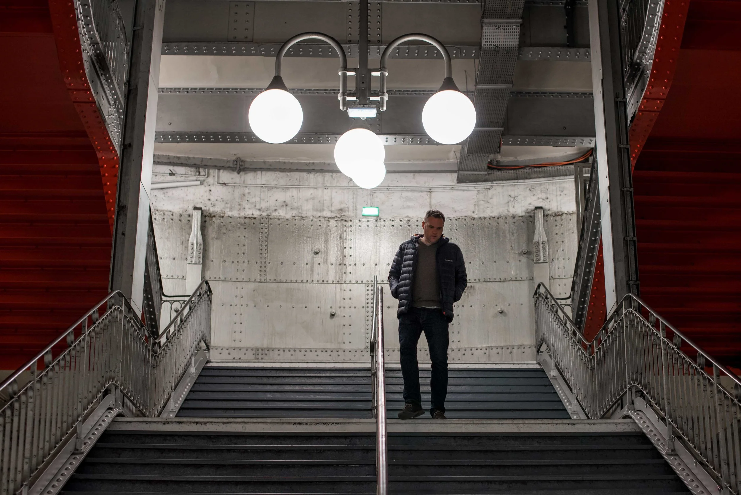 Trying to catch the next train.