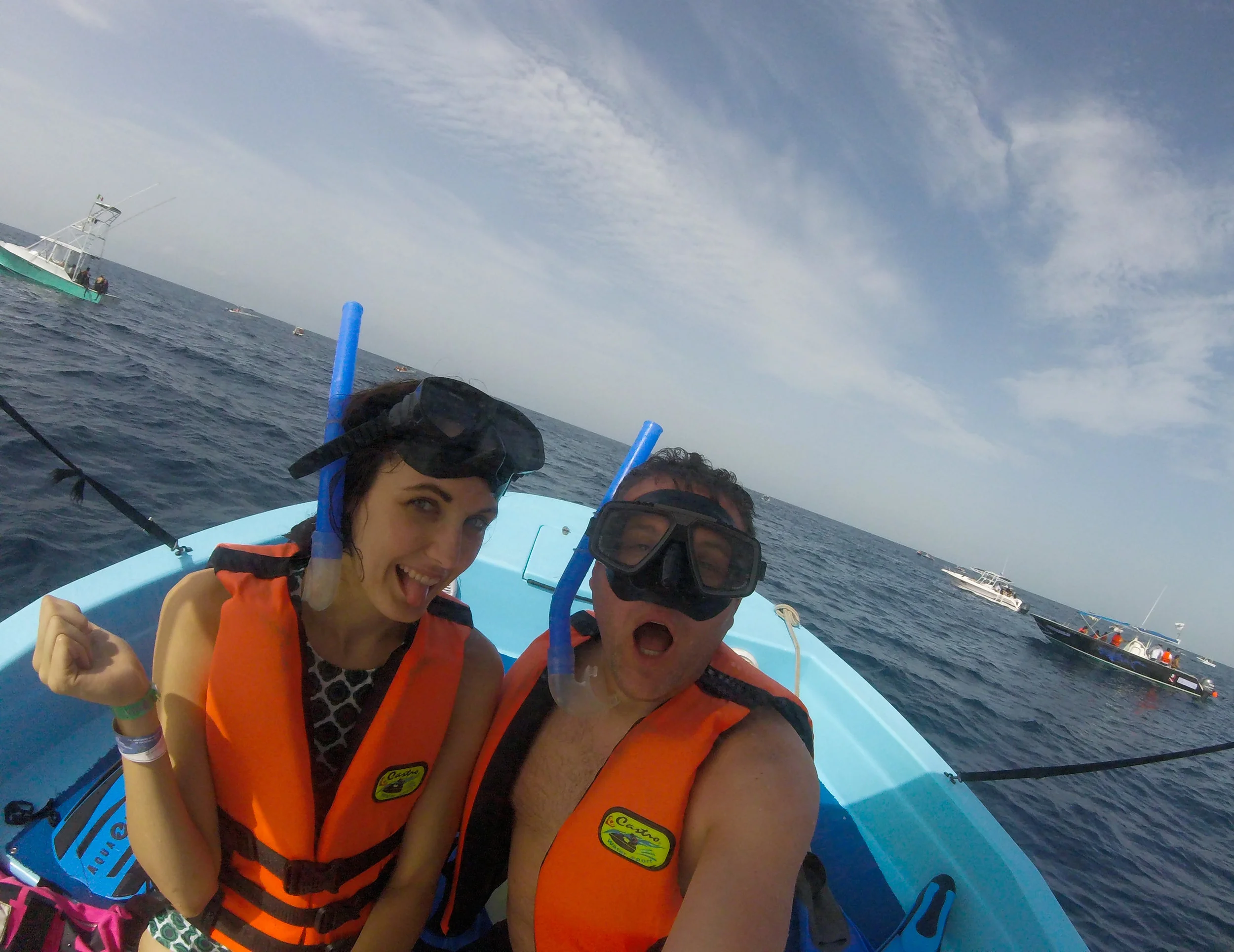 It's tough not to look dorky in snorkel gear.