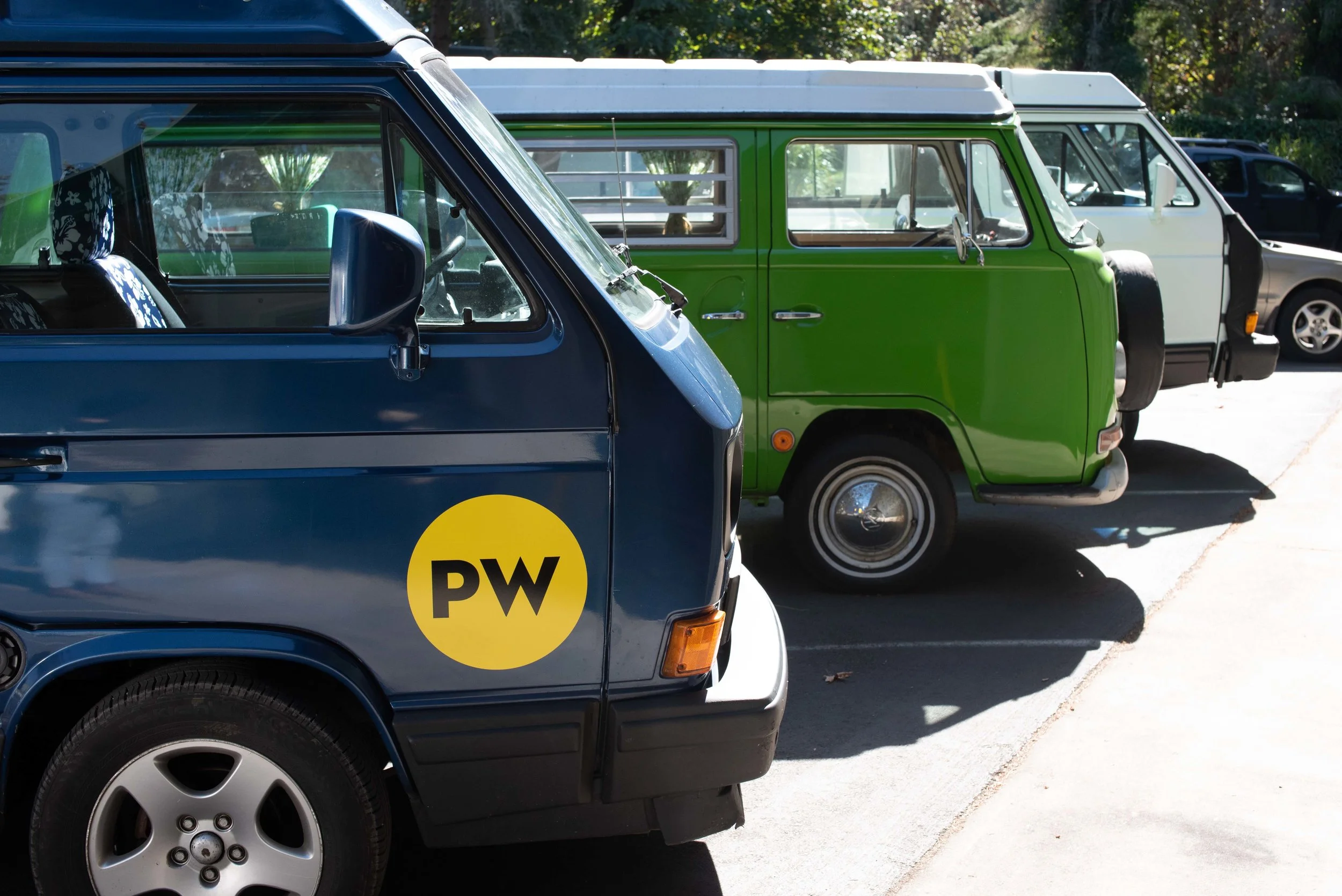 We didn’t use our own car in Washington. We rented a vintage VW van from Pacwesty .