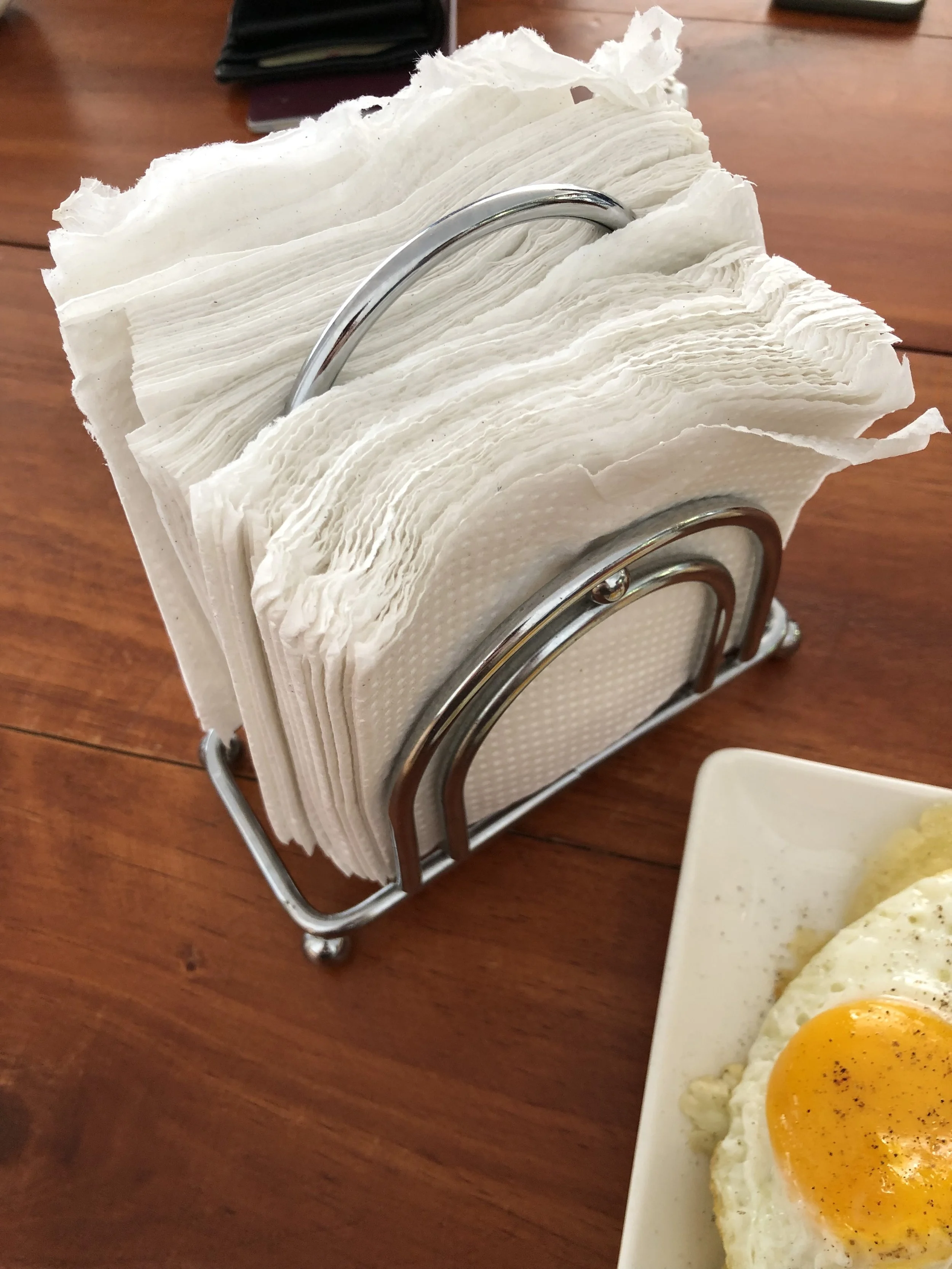 These were the most paper towels I saw in one place the entire trip.