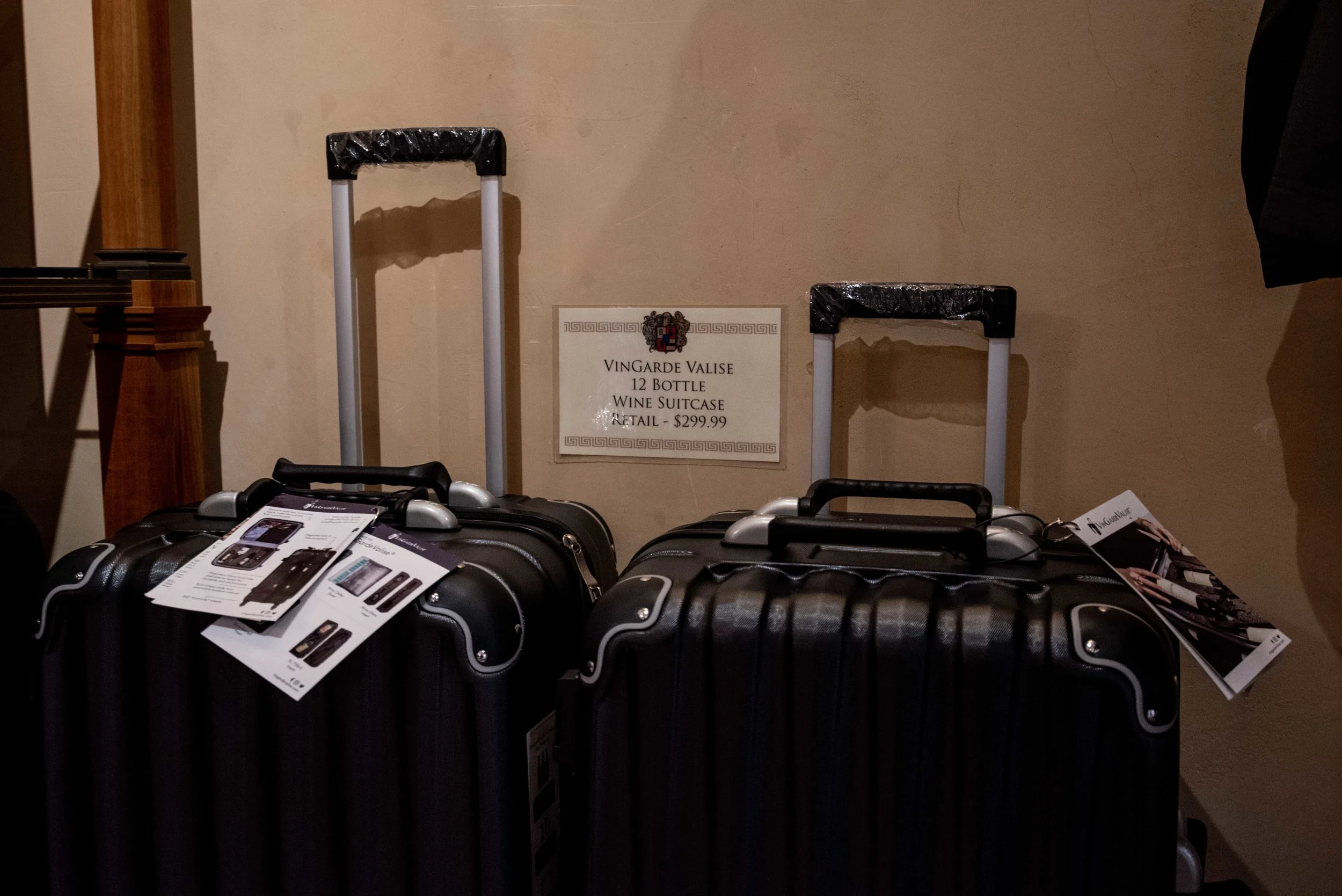 We should have bought one of these suitcases to bring home some wine.