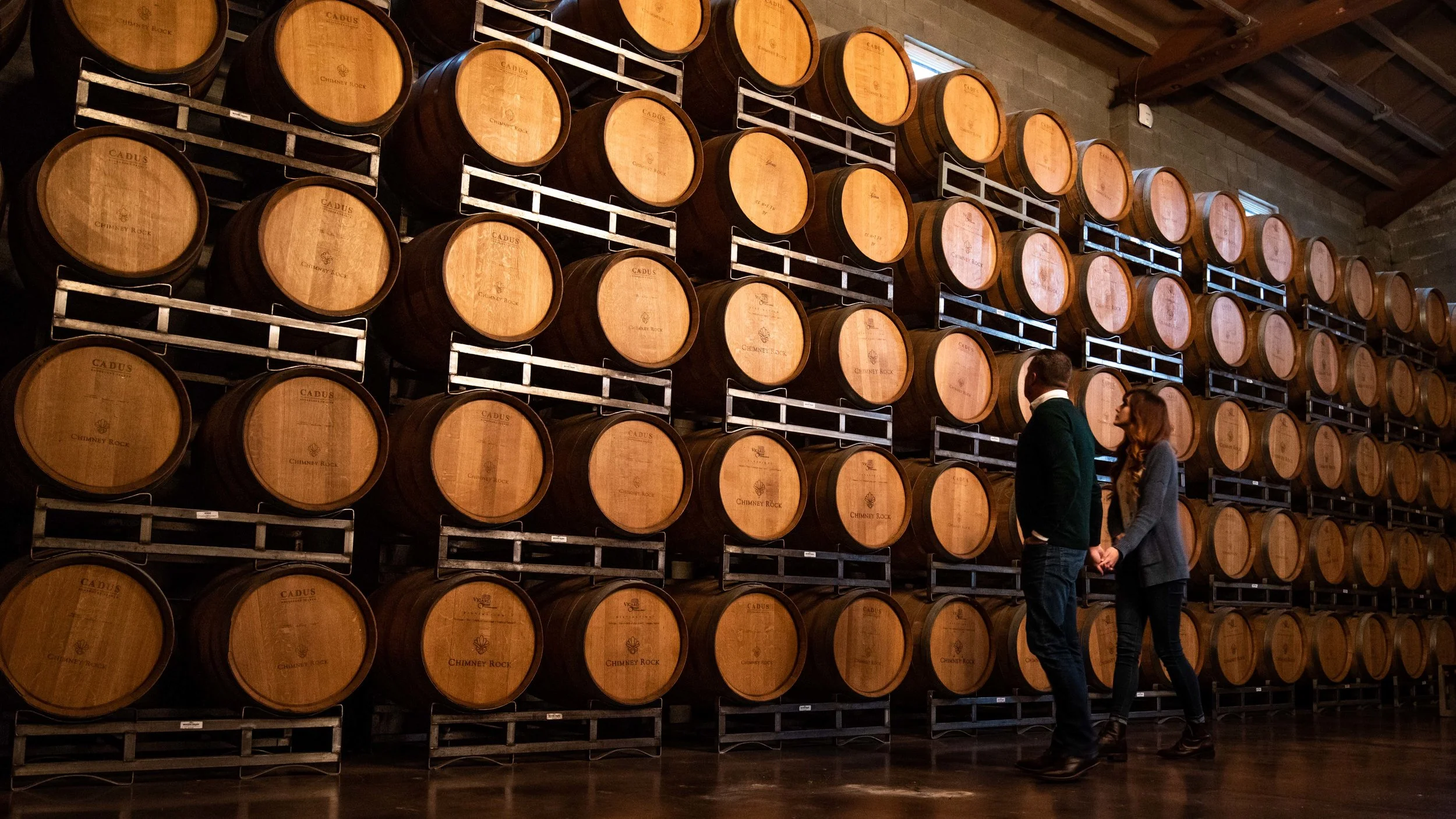 The barrel room.