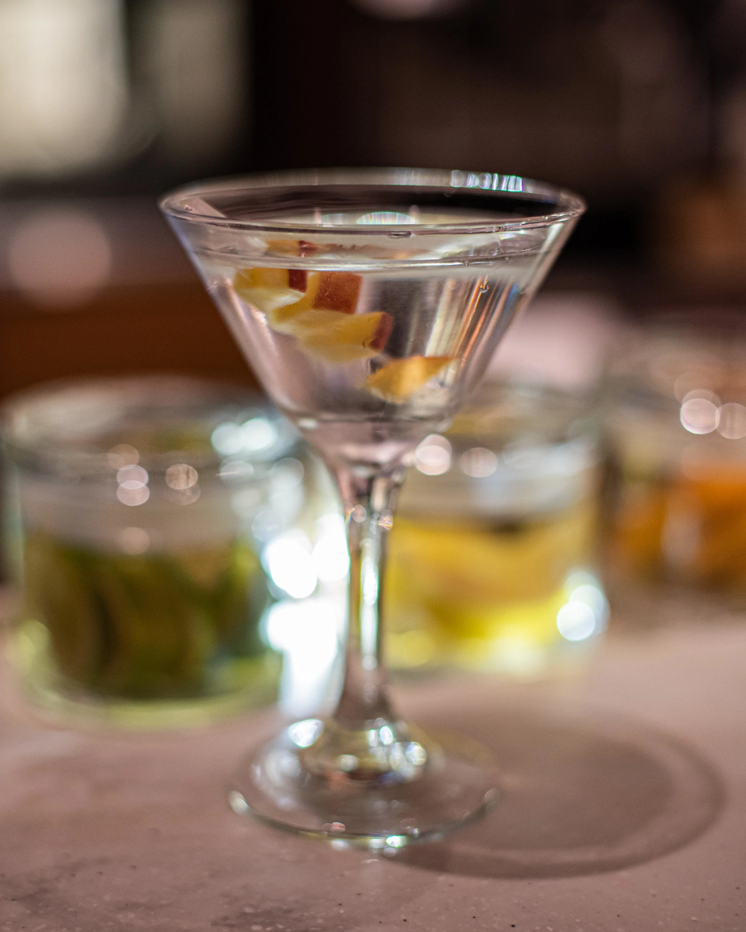 Peach Martini with local Ruston peaches