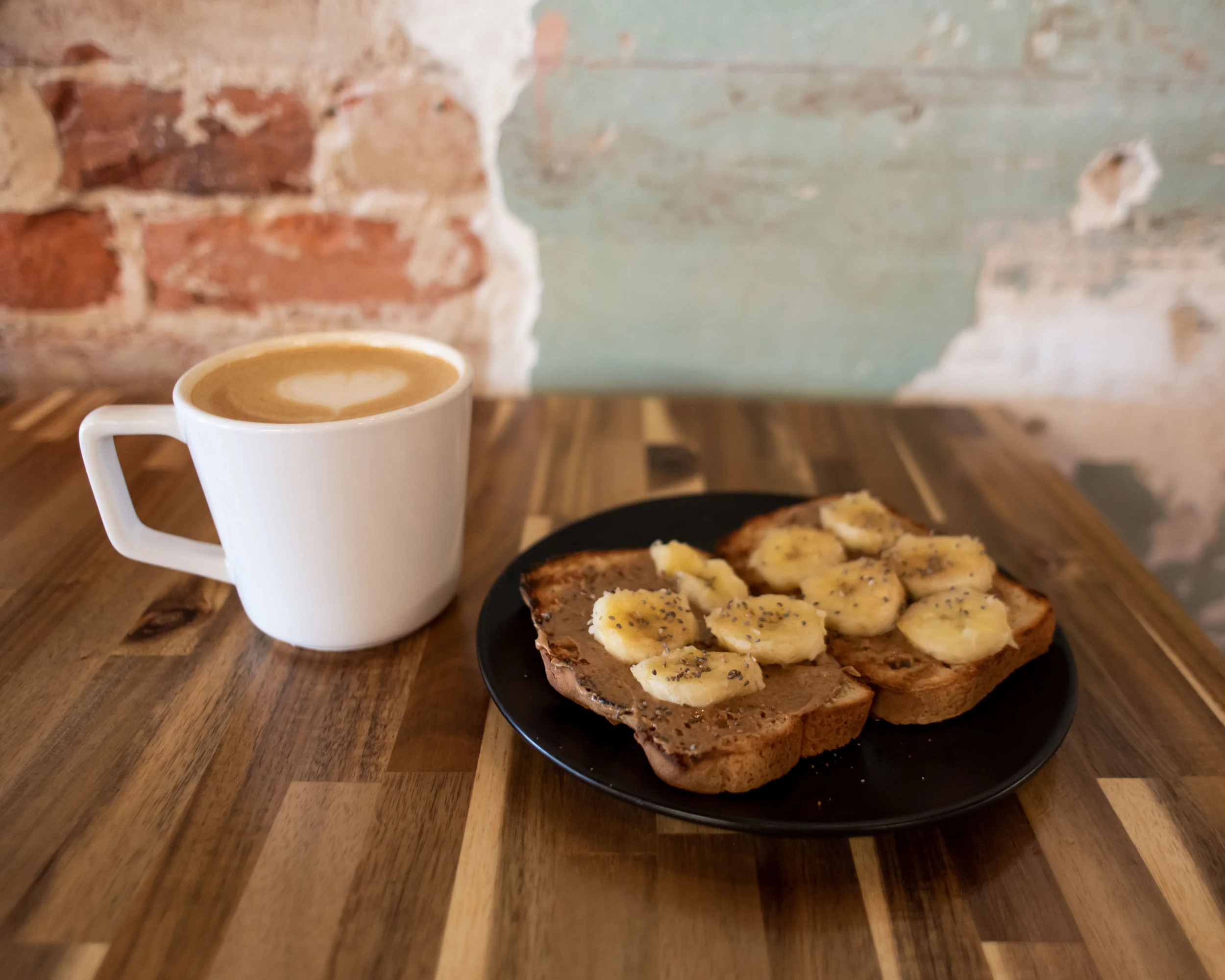 Oat milk lattes and banana toast