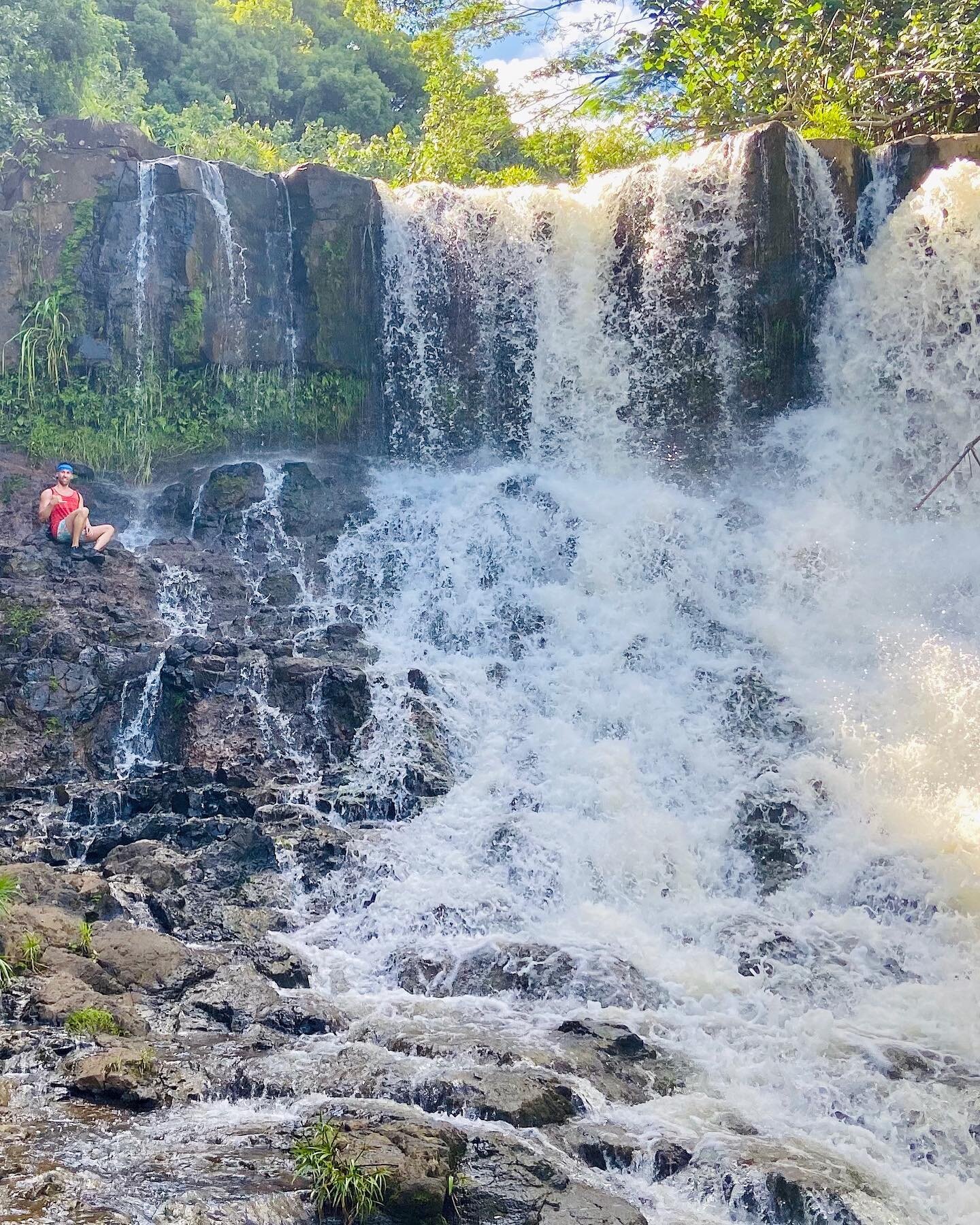 Ho&rsquo;opi&rsquo;i Falls #kauai #hawaii #hiking #hike #waterfall #hoopiifalls #adventure #nature #travel #vacation #shotoniphone #paradise #jungle #forest #trail #outdoor