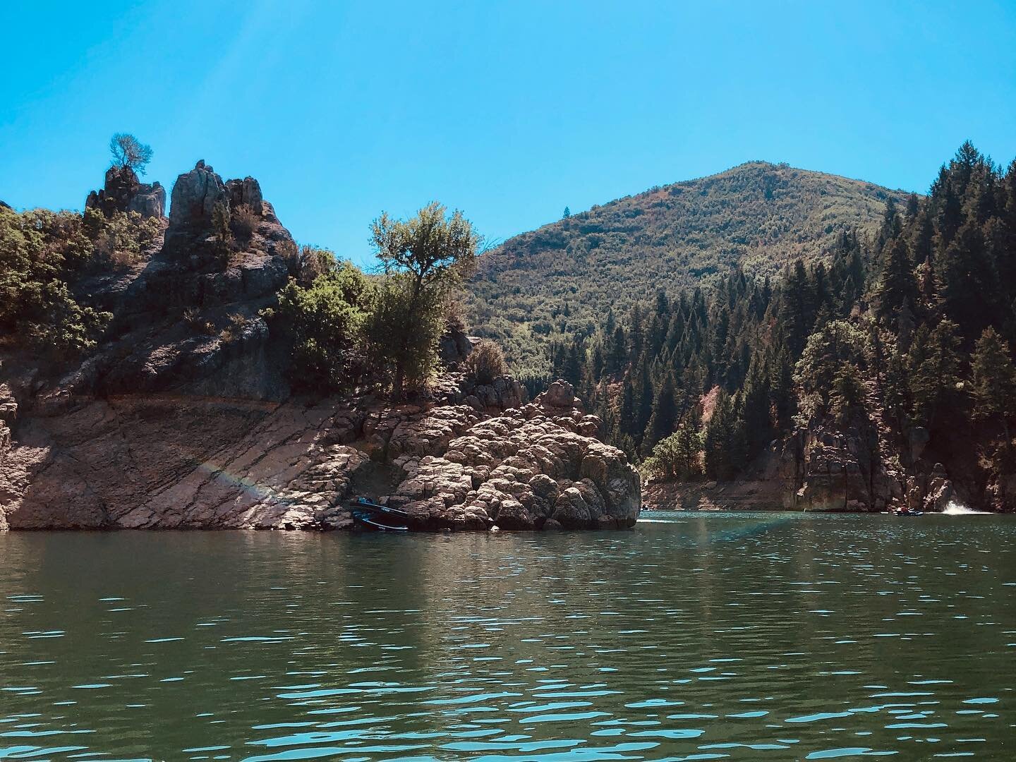 First time at Causey. Had a hurt foot then stepped on a hornet 😖But I at least had a giant Rice Krispie/Captain Crunch taco, good weather, and family. #causeyreservoir