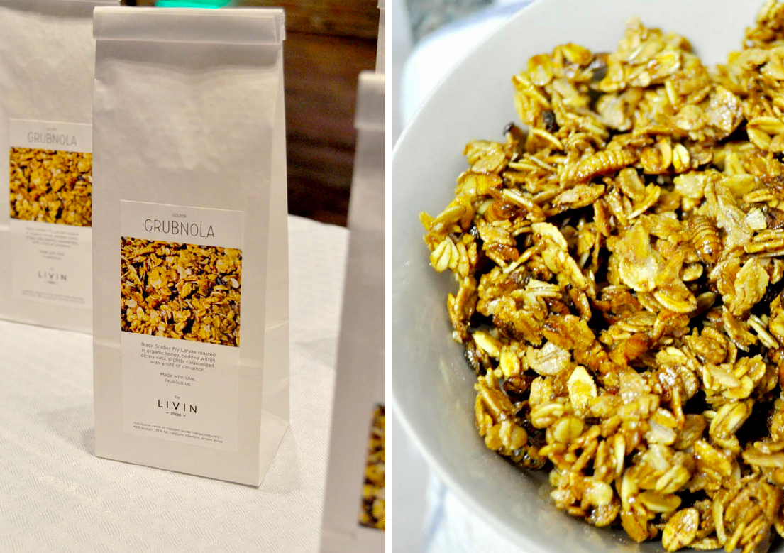 Yum again! Larvae Granola "Grubnola", initially developed for Future Food Salon 2014 in Austin, TX