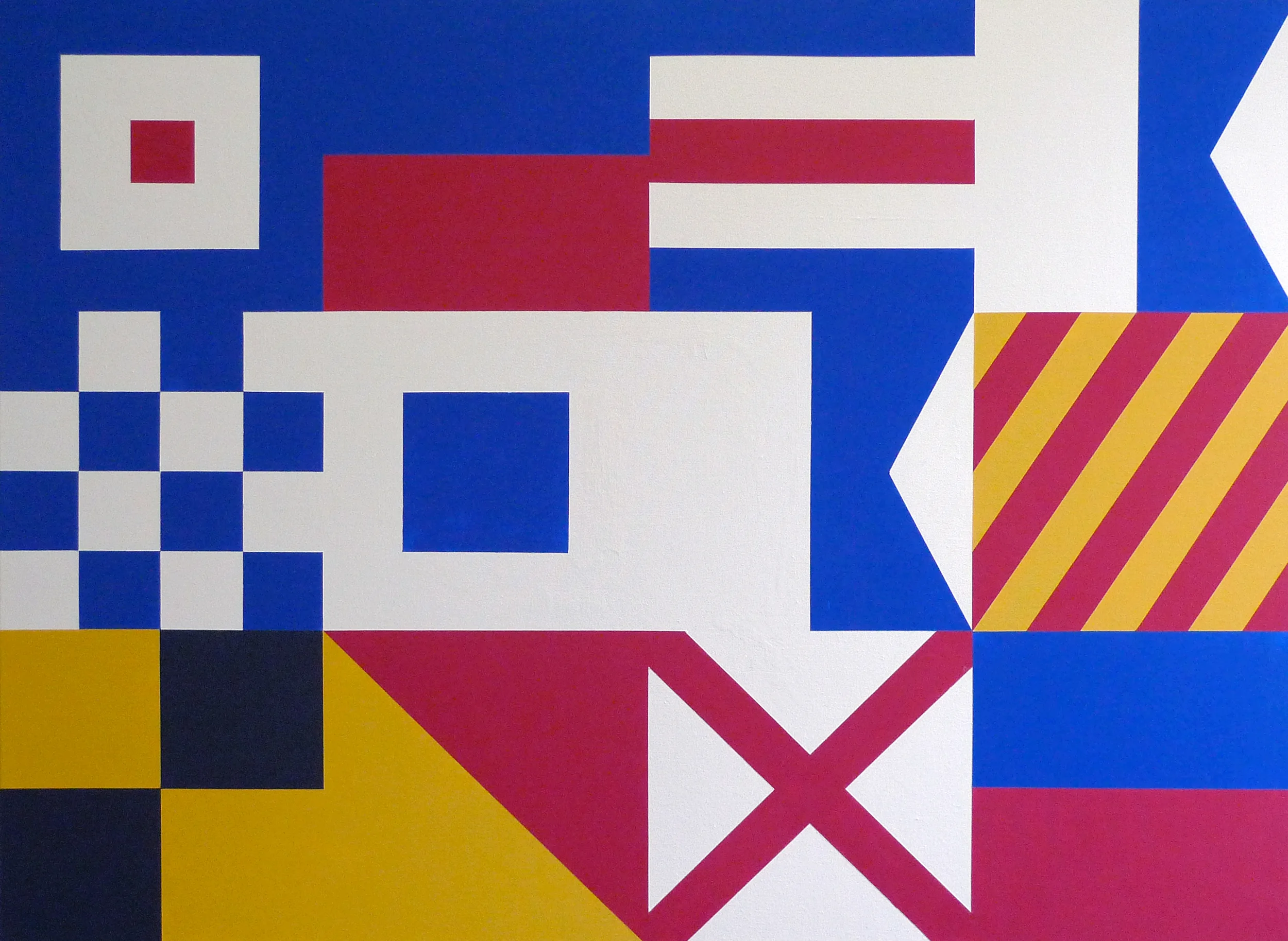  Sam George and Lisa Radford   Untitled (International Signal Code)  2011   acrylic on canvas  