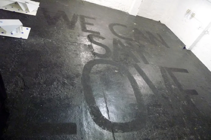  Sam George and Lisa Radford   Untitled (bigsteps)  2010   acrylic on floor  