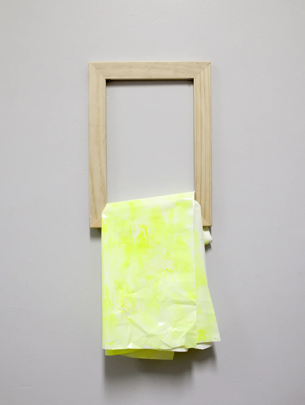   Furniture Painting (Almost high vis)  2014 acrylic on plastic, stretcher 