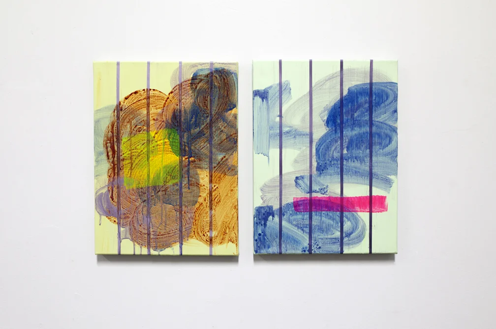   Furniture Painting (Hells 1-2)  2014 acrylic on linen, maps 