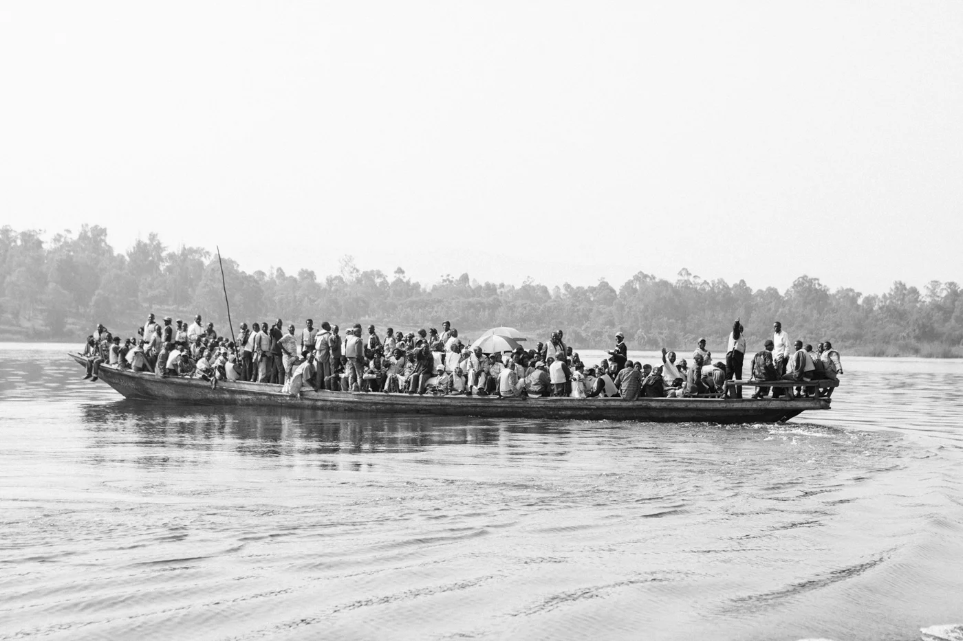 Passenger boat. Lake Kivu, DRC