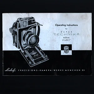 Linhof Technika IV 6x9 Instruction Operating Manual 1957 English Language