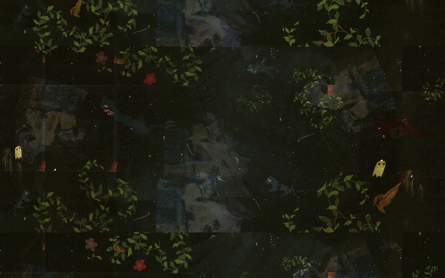 "SPACE SWAMP (pattern)" 9" x 18"